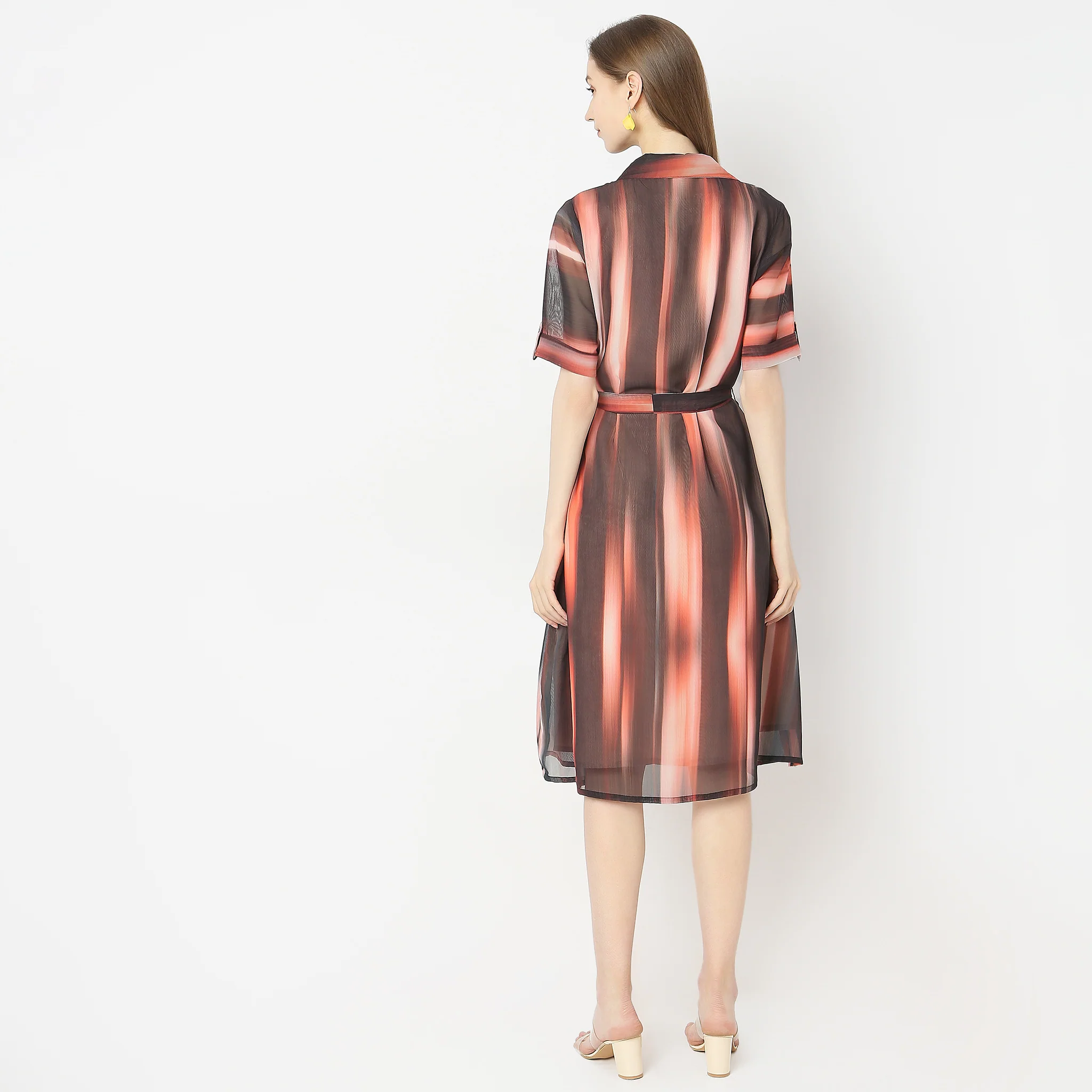 Flare Fit Printed Dress - Image 3