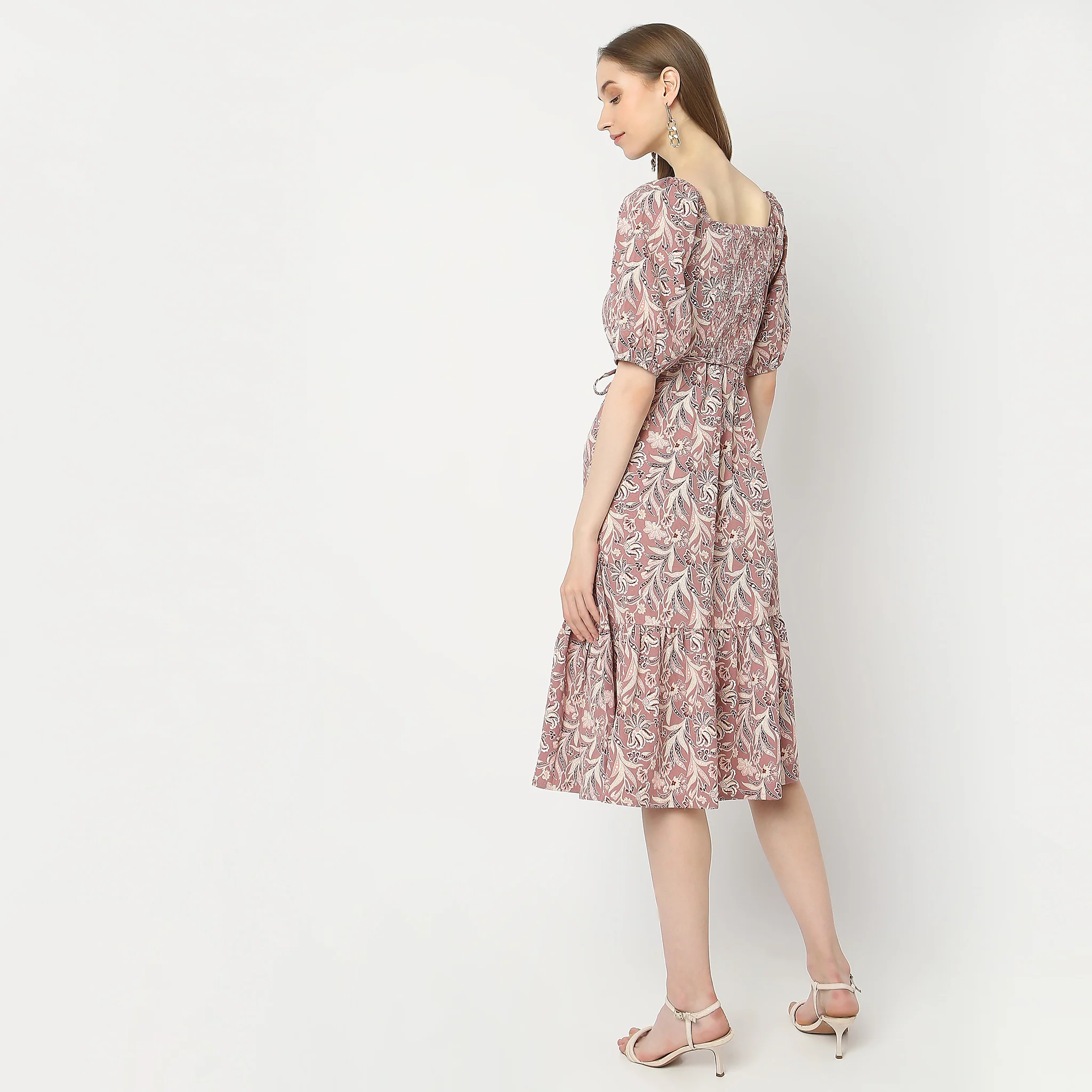 Flare Fit Printed Dress - Image 3