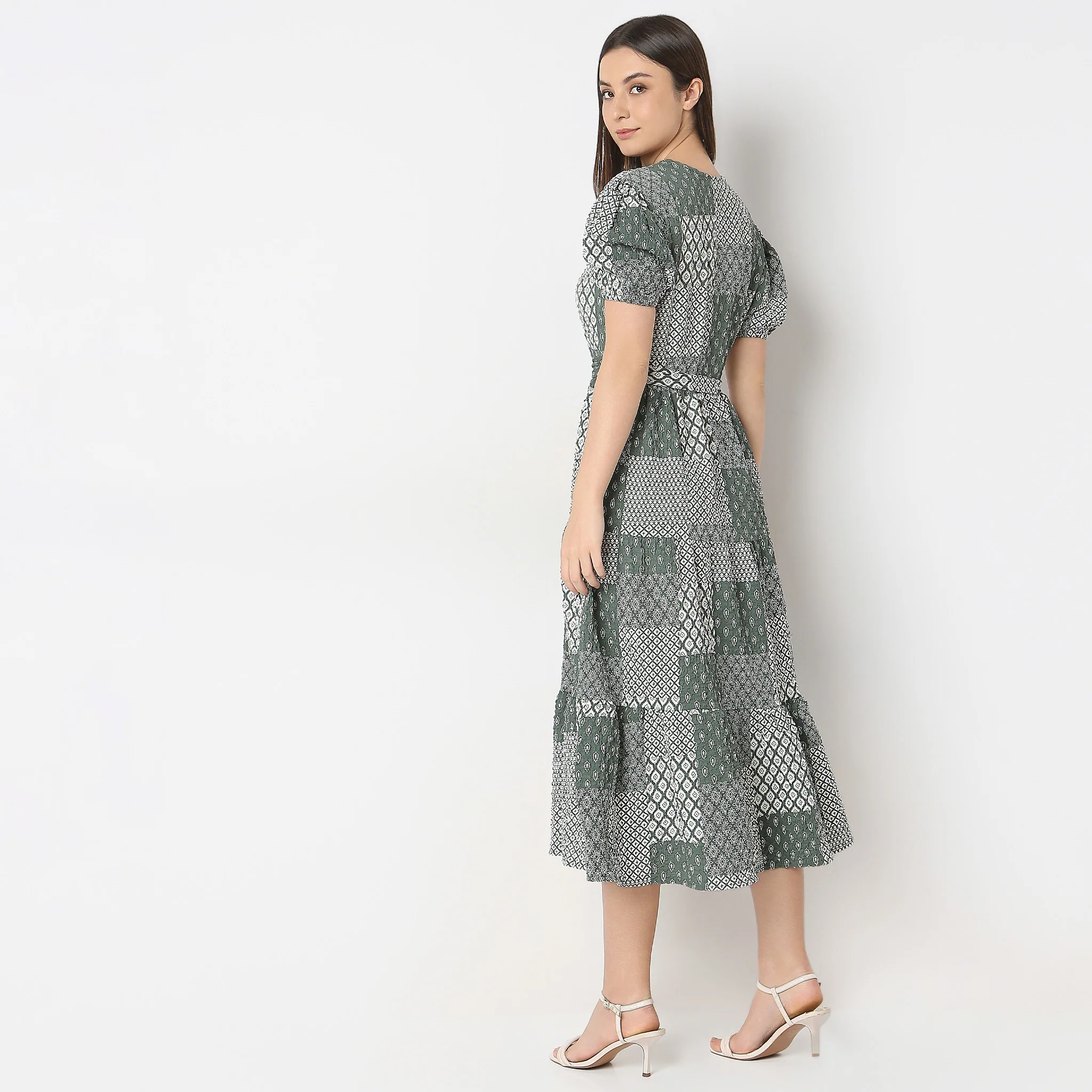 Flare Fit Printed Dress - Image 3