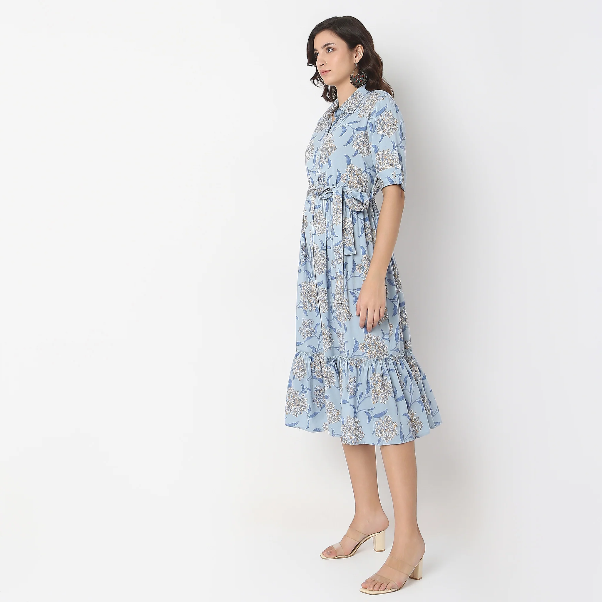 Flare Fit Printed Dress - Image 5