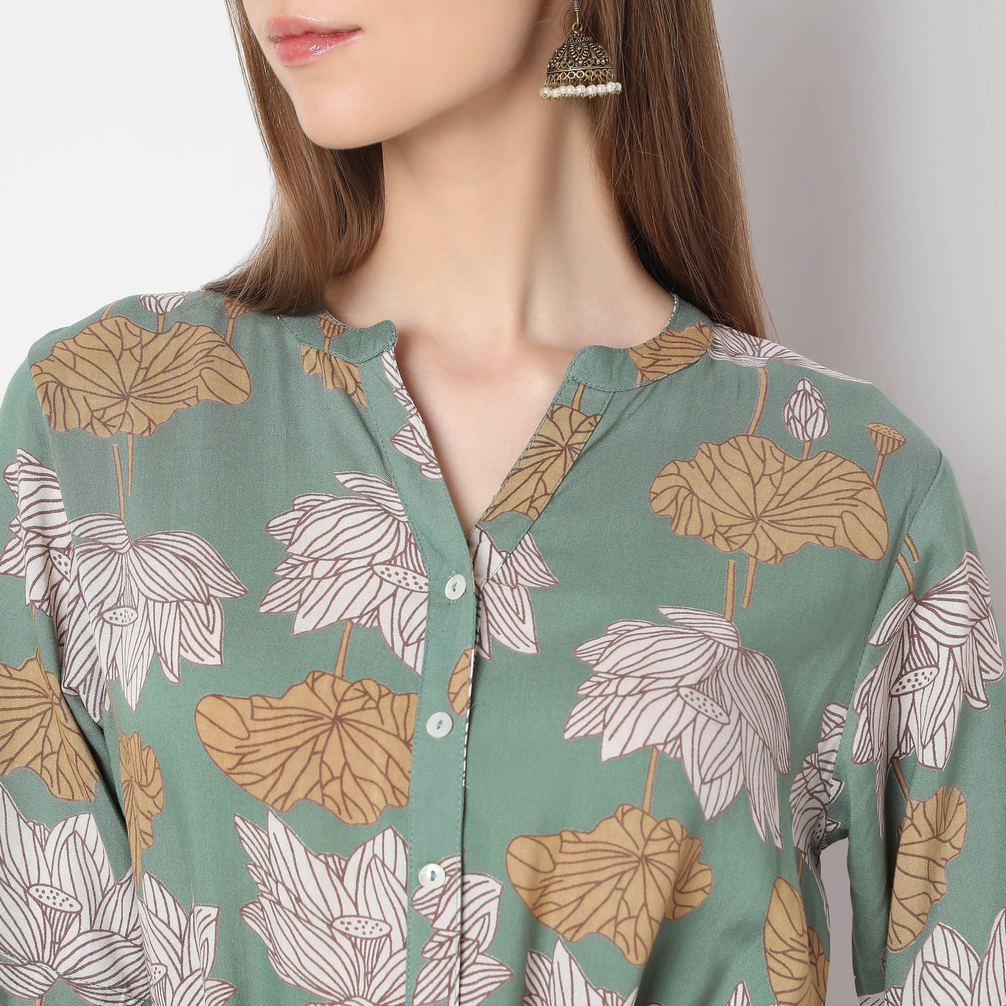 Flare Fit Printed Dress - Image 4