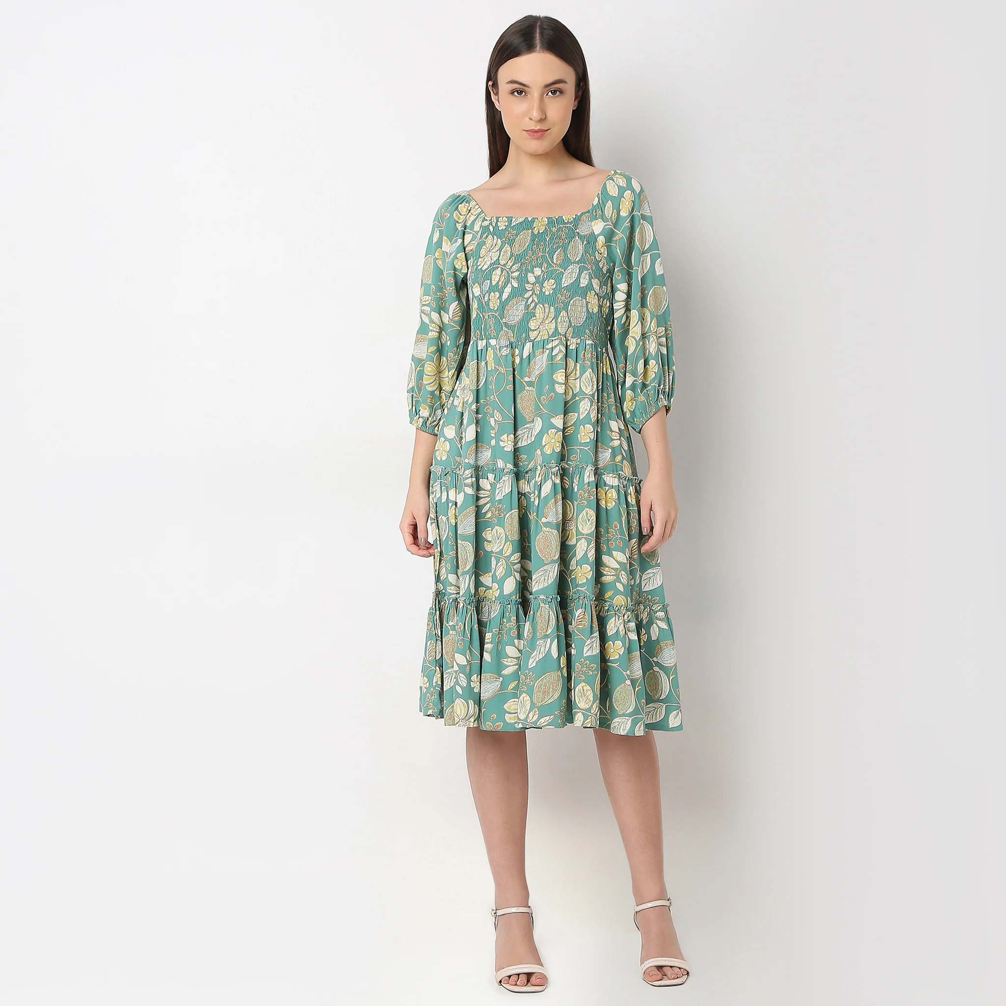 Flare Fit Printed Dress - Image 2