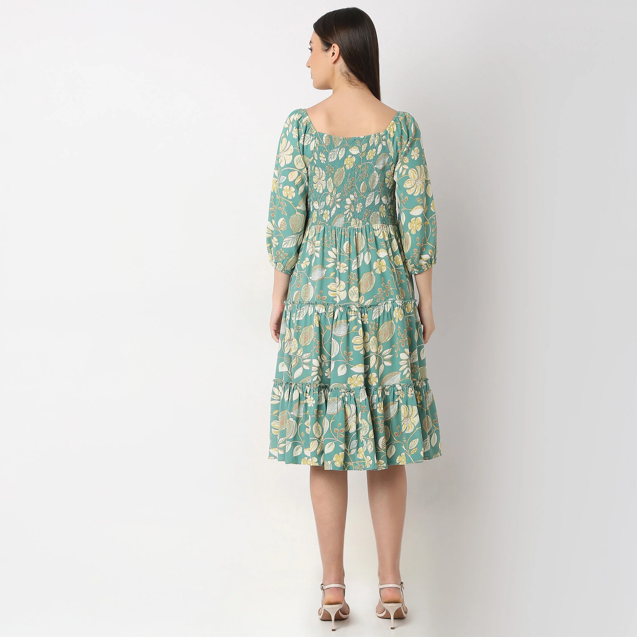 Flare Fit Printed Dress - Image 3