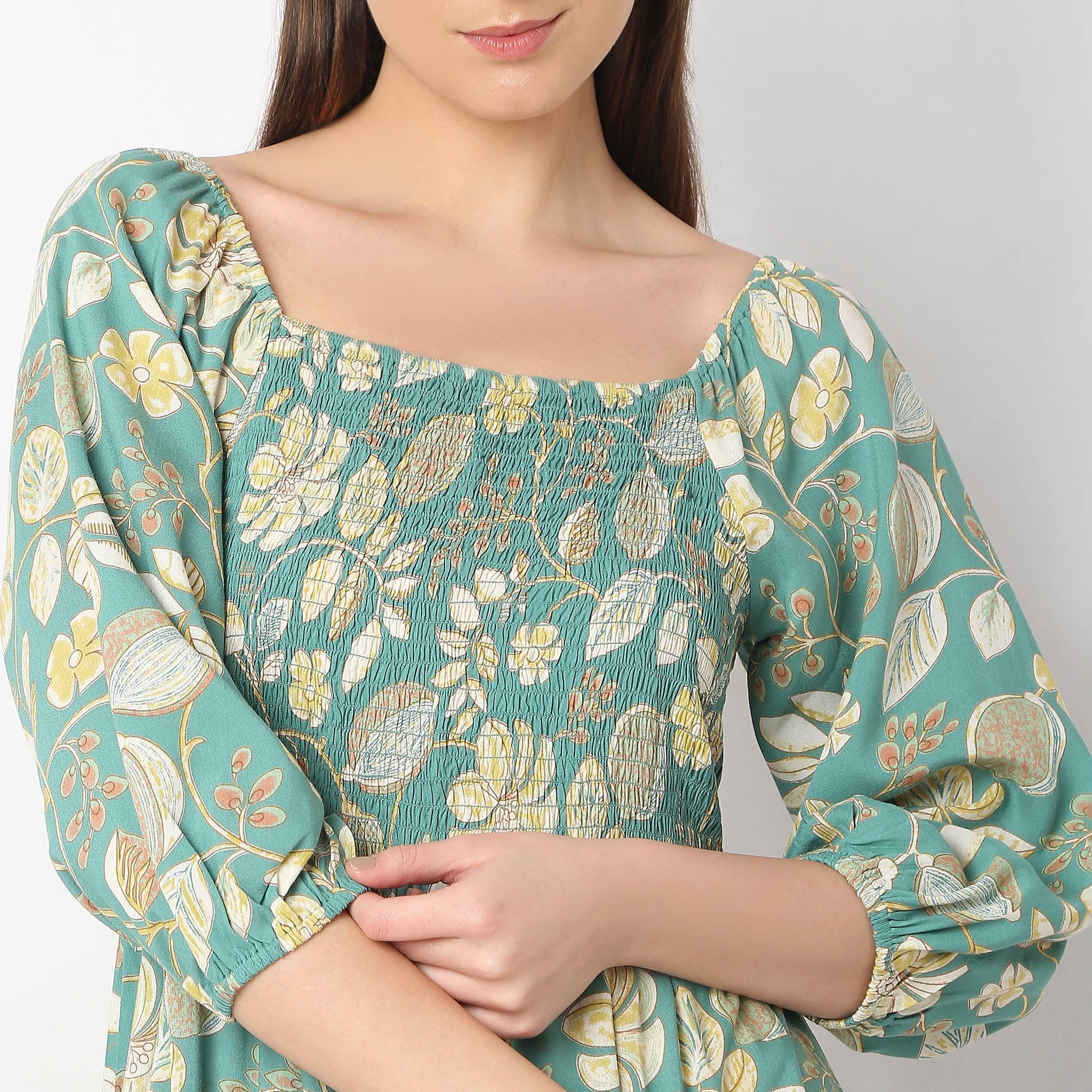 Flare Fit Printed Dress - Image 4