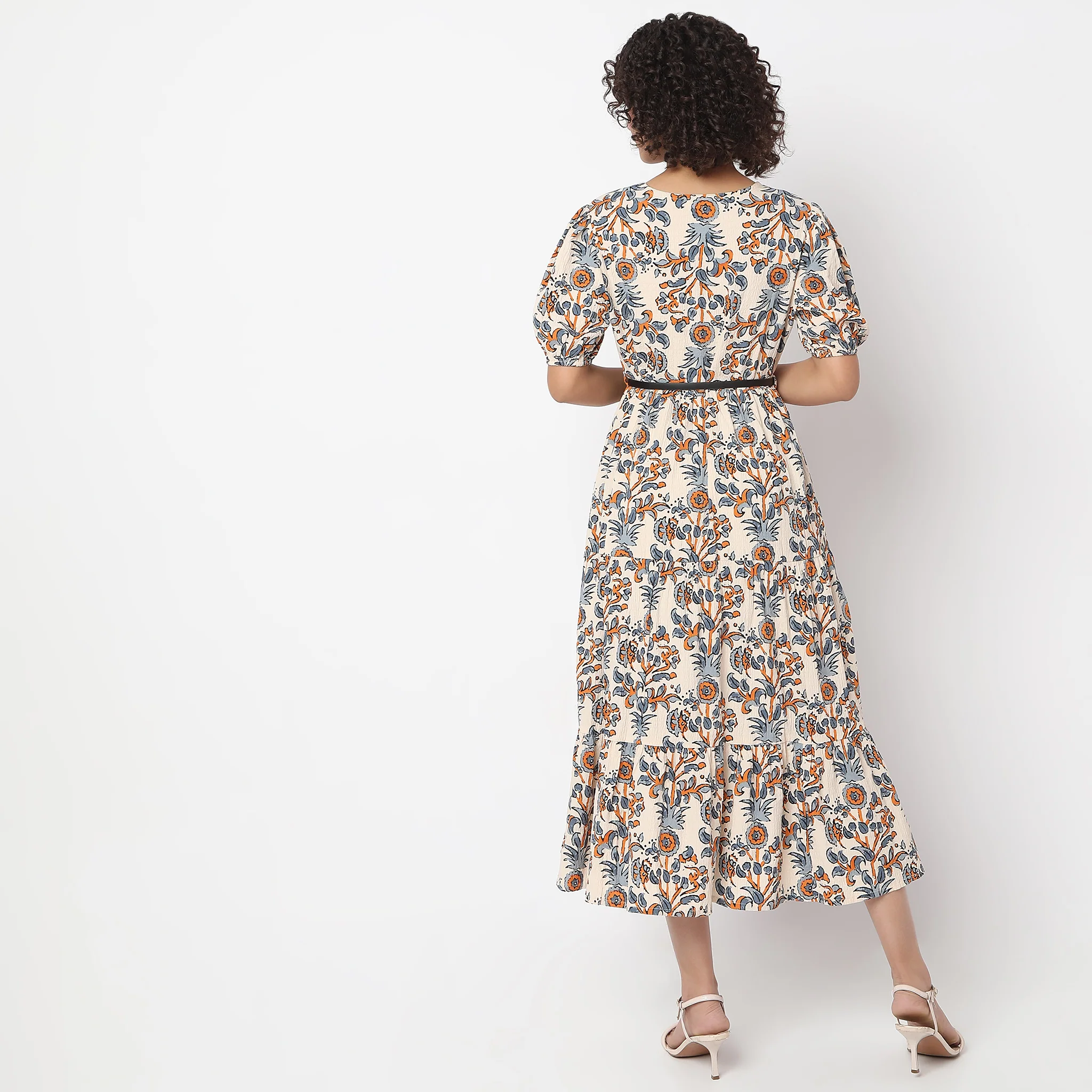 Flare Fit Printed Dress - Image 3