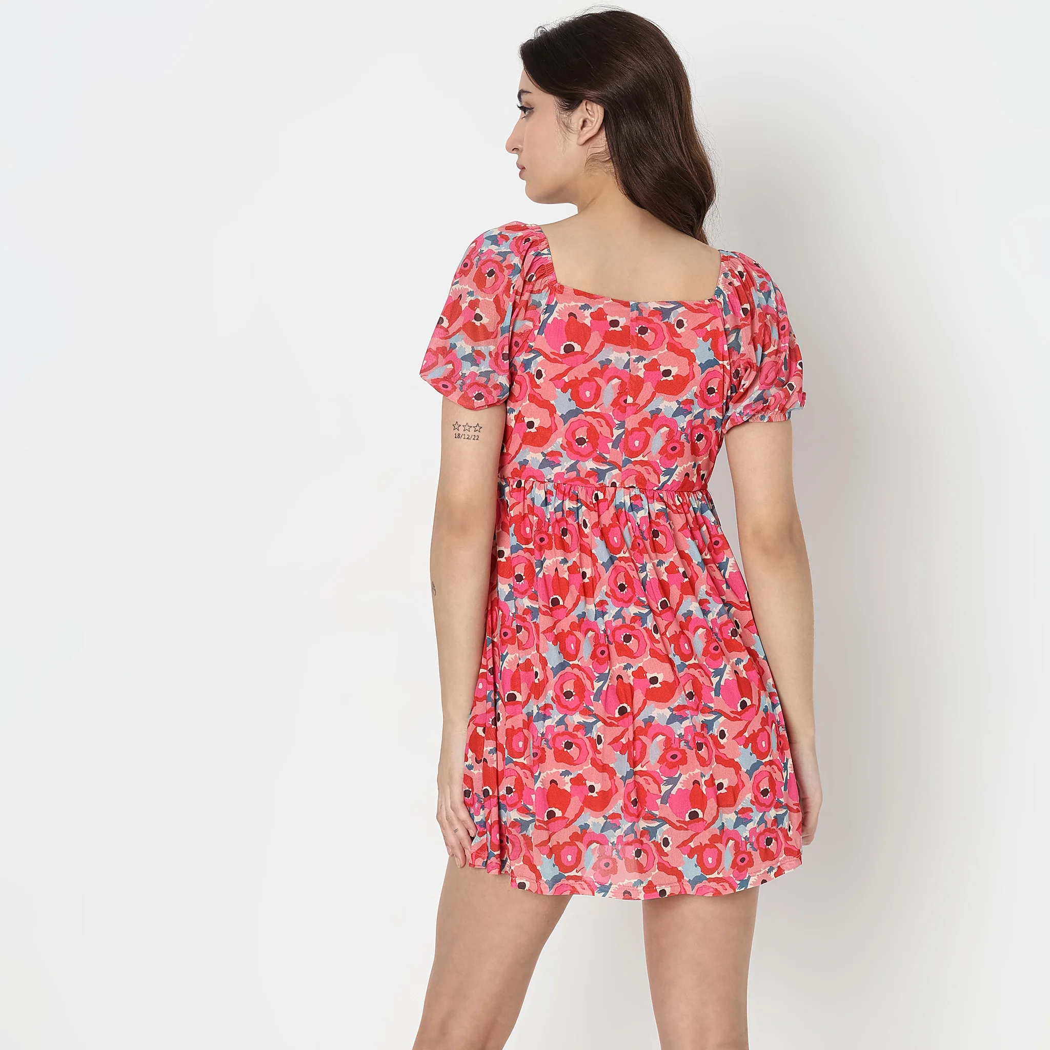 Flare Fit Printed Dress - Image 3