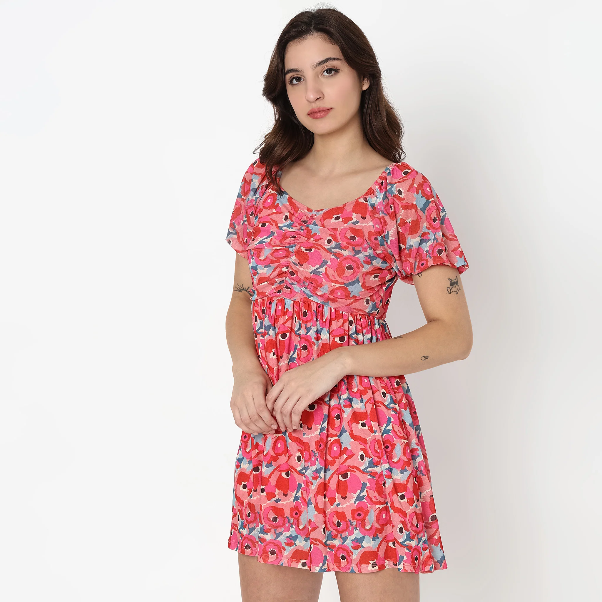 Flare Fit Printed Dress - Image 5