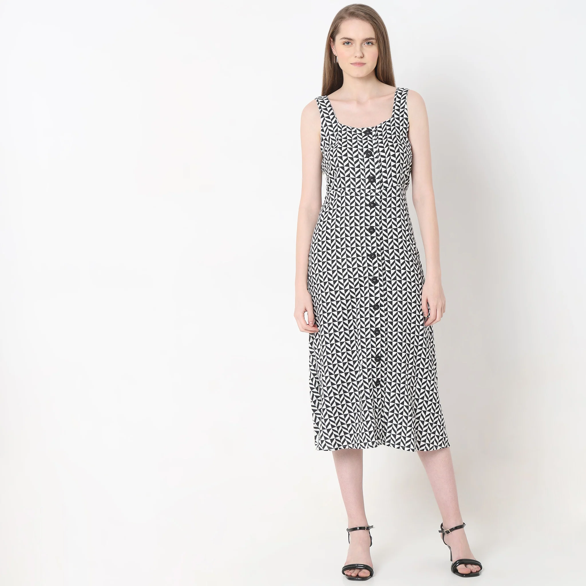 Flare Fit Printed Dress - Image 2