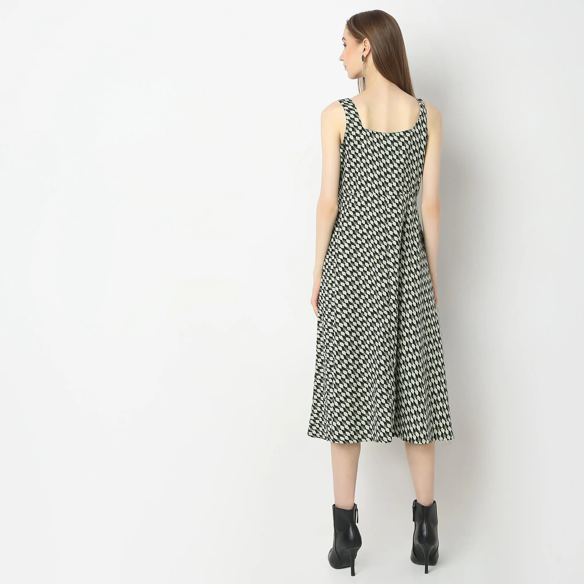 Flare Fit Printed Dress - Image 8