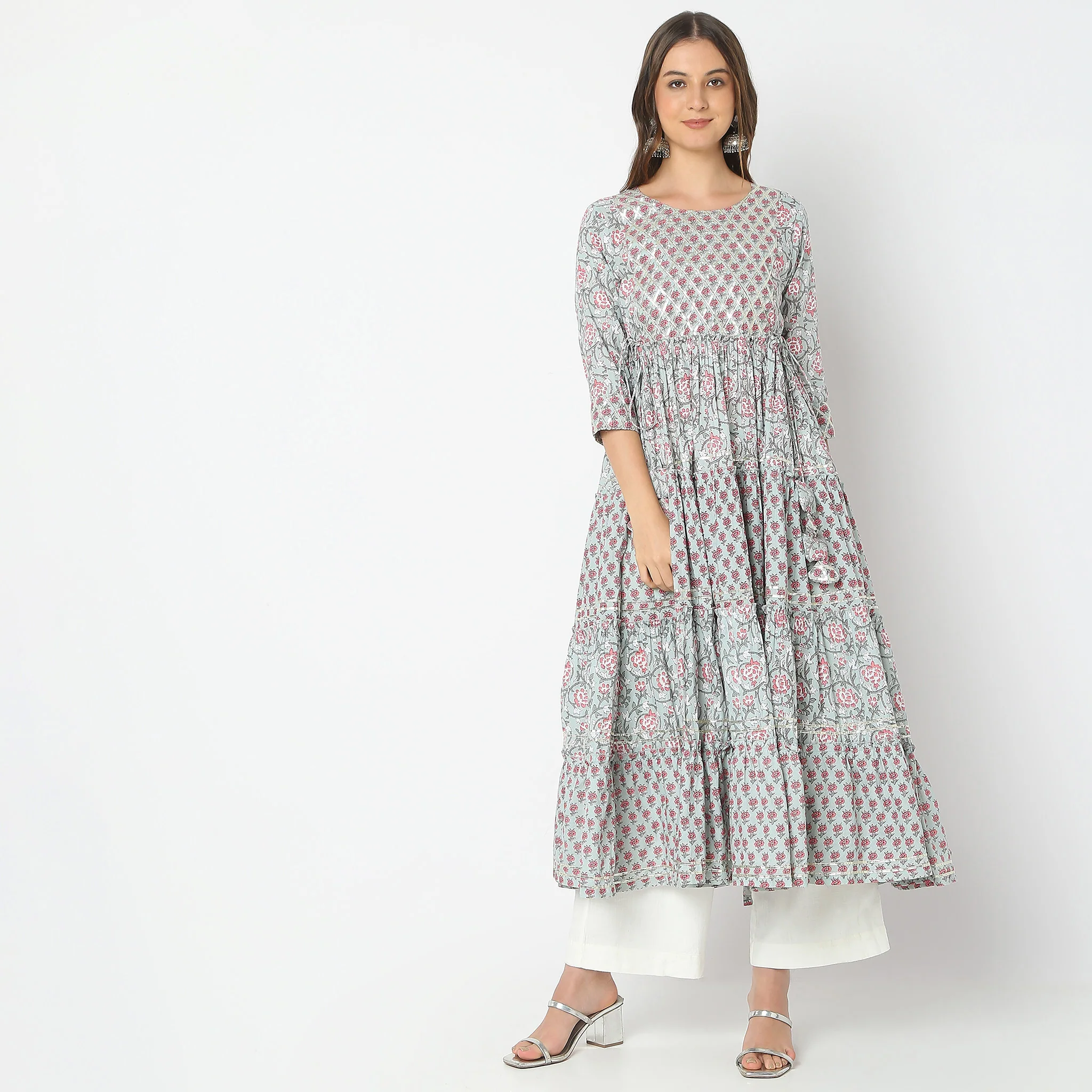 Flare Fit Printed Dress - Image 2
