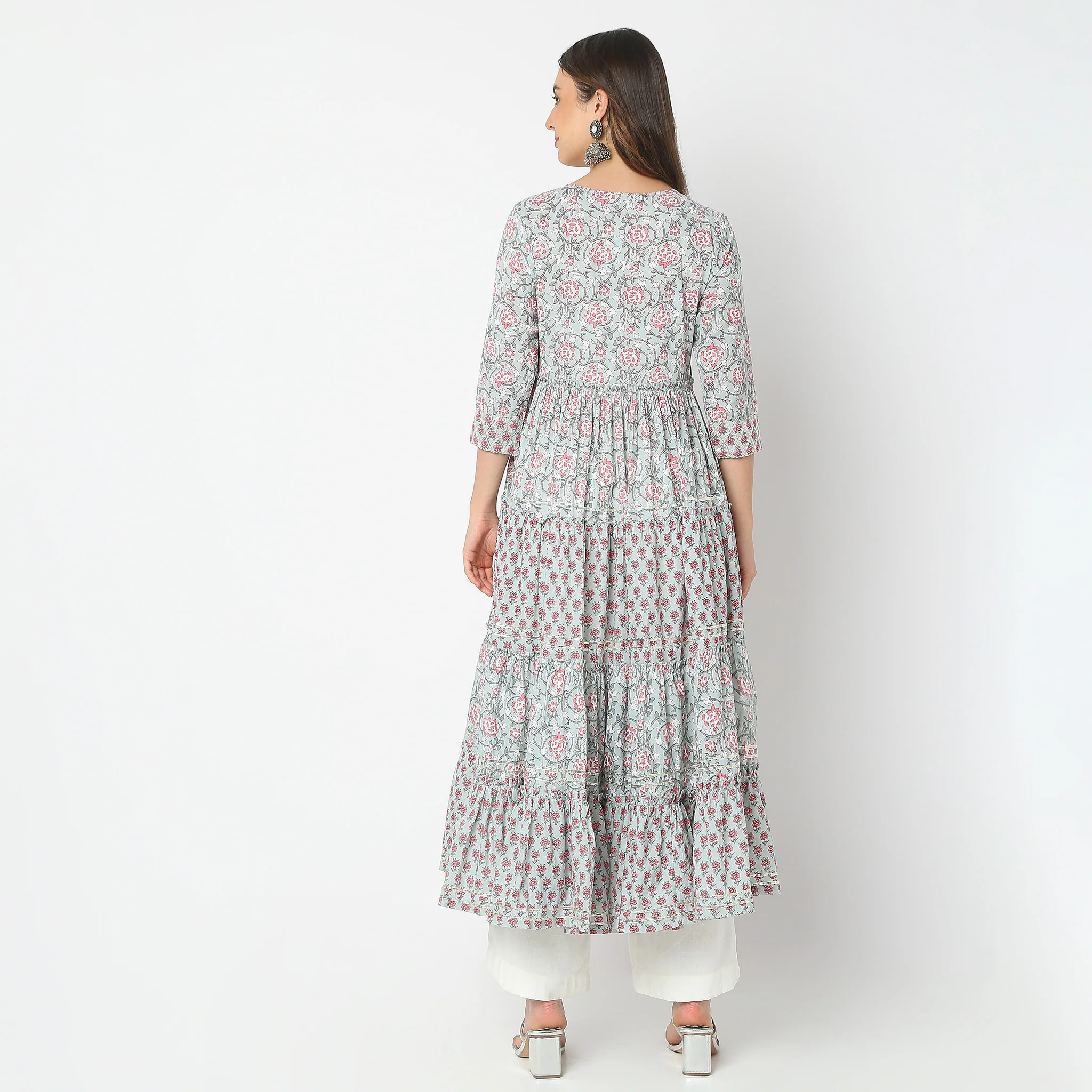 Flare Fit Printed Dress - Image 3