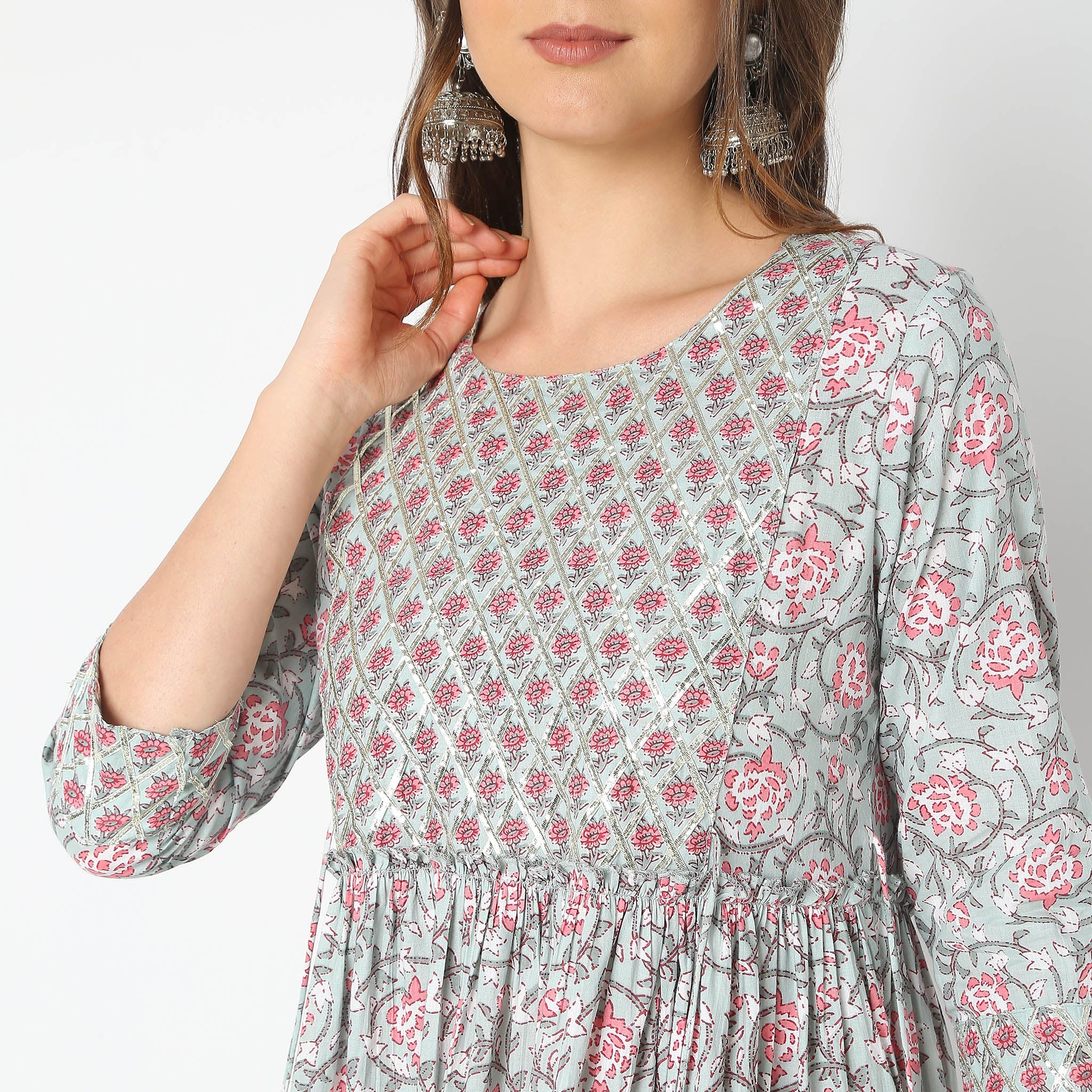 Flare Fit Printed Dress - Image 4