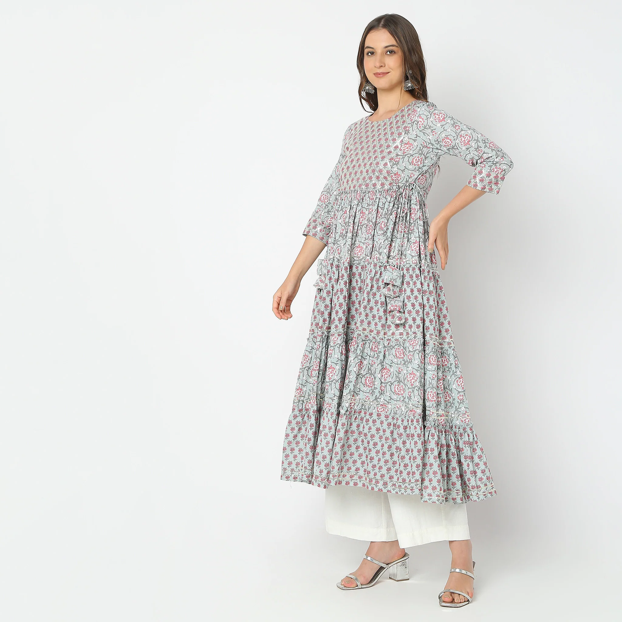 Flare Fit Printed Dress - Image 5