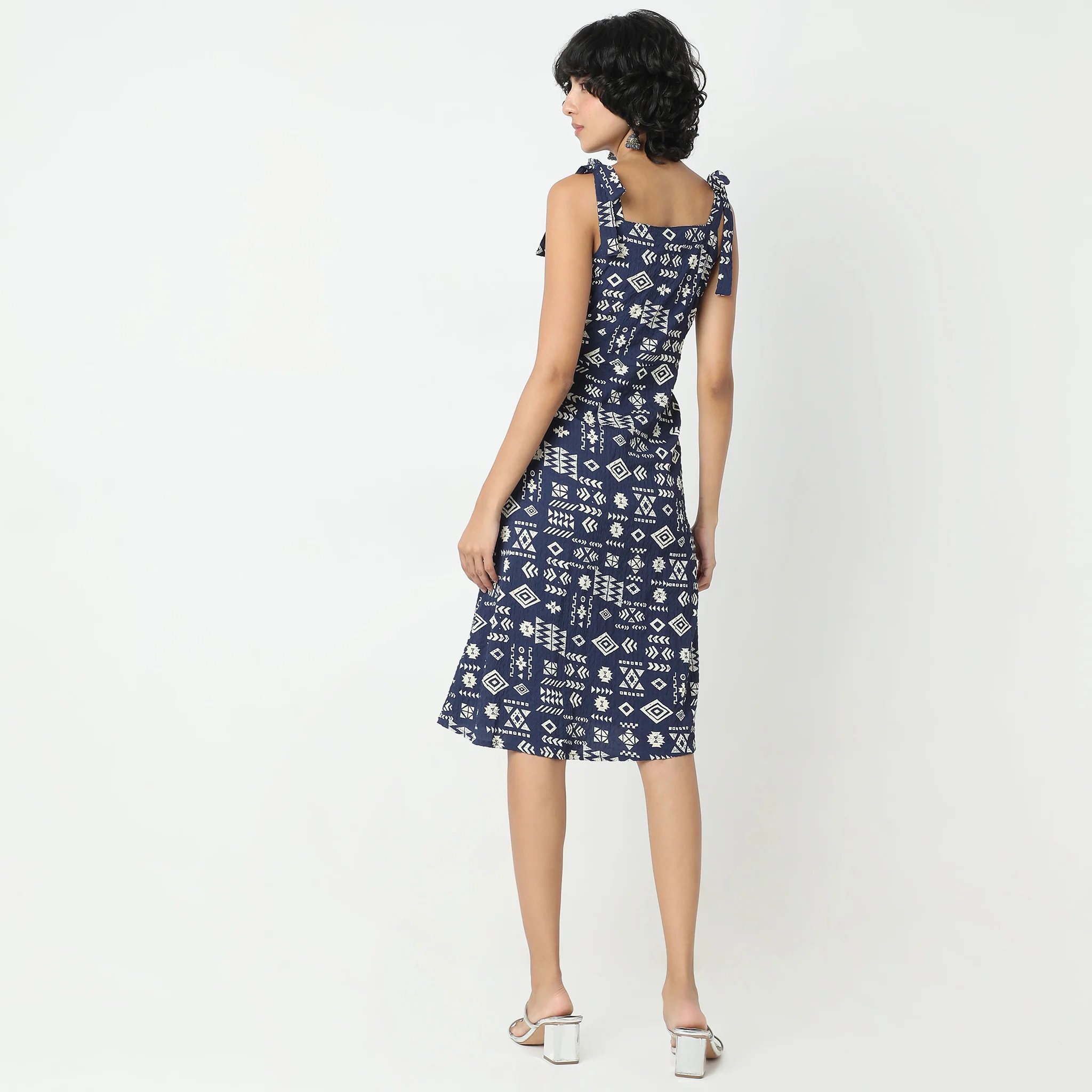 Flare Fit Printed Dress - Image 3