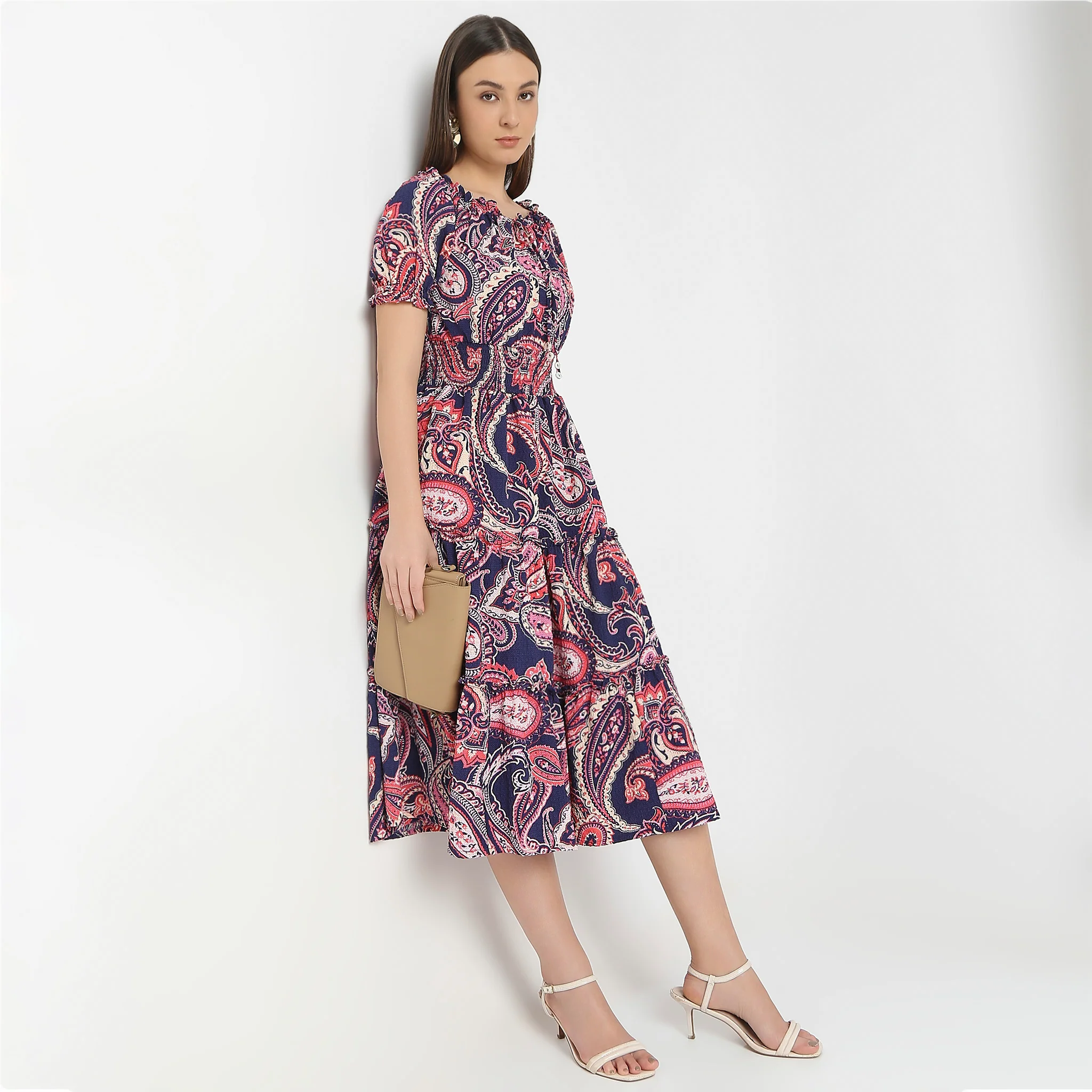 Flare Fit Printed Dress