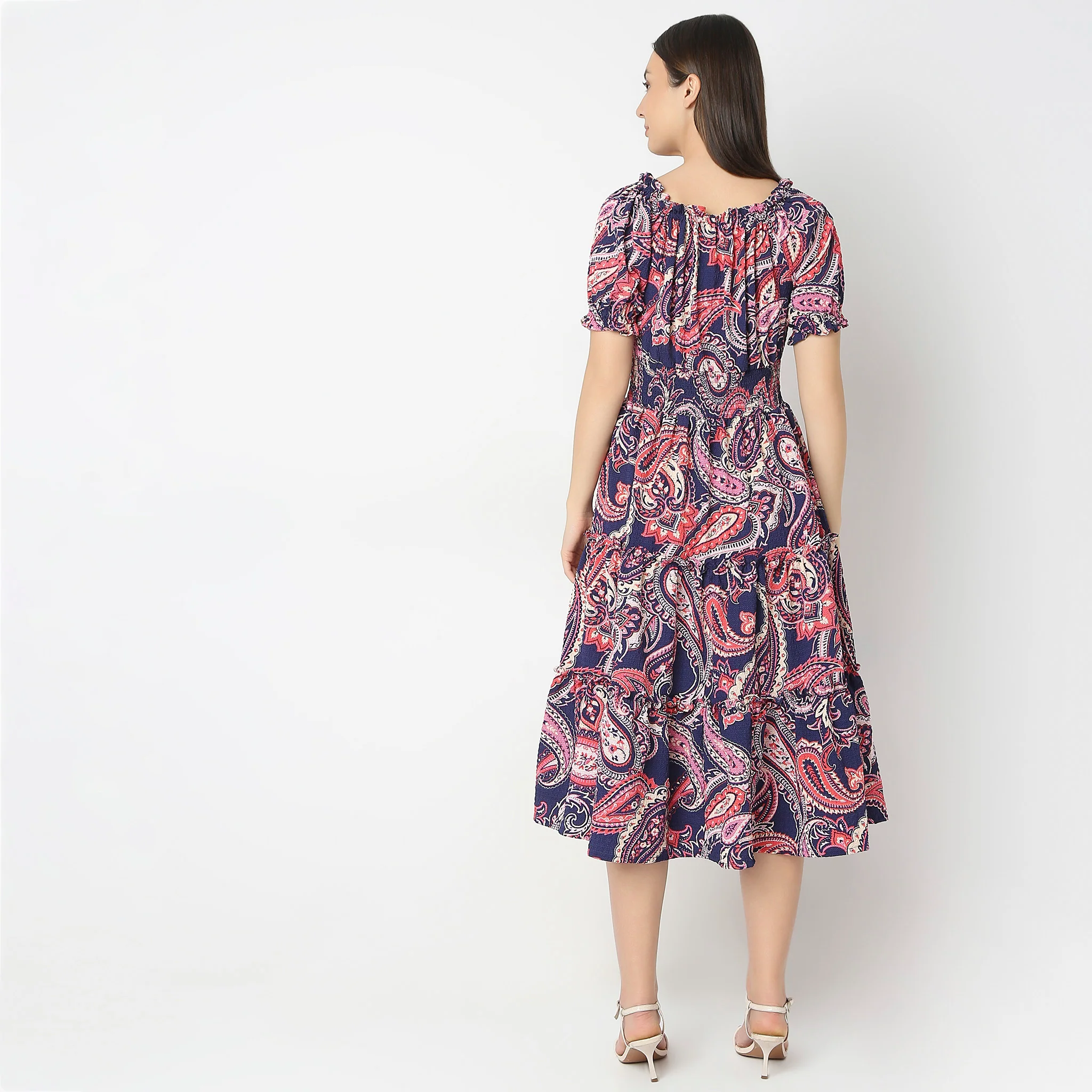 Flare Fit Printed Dress - Image 3