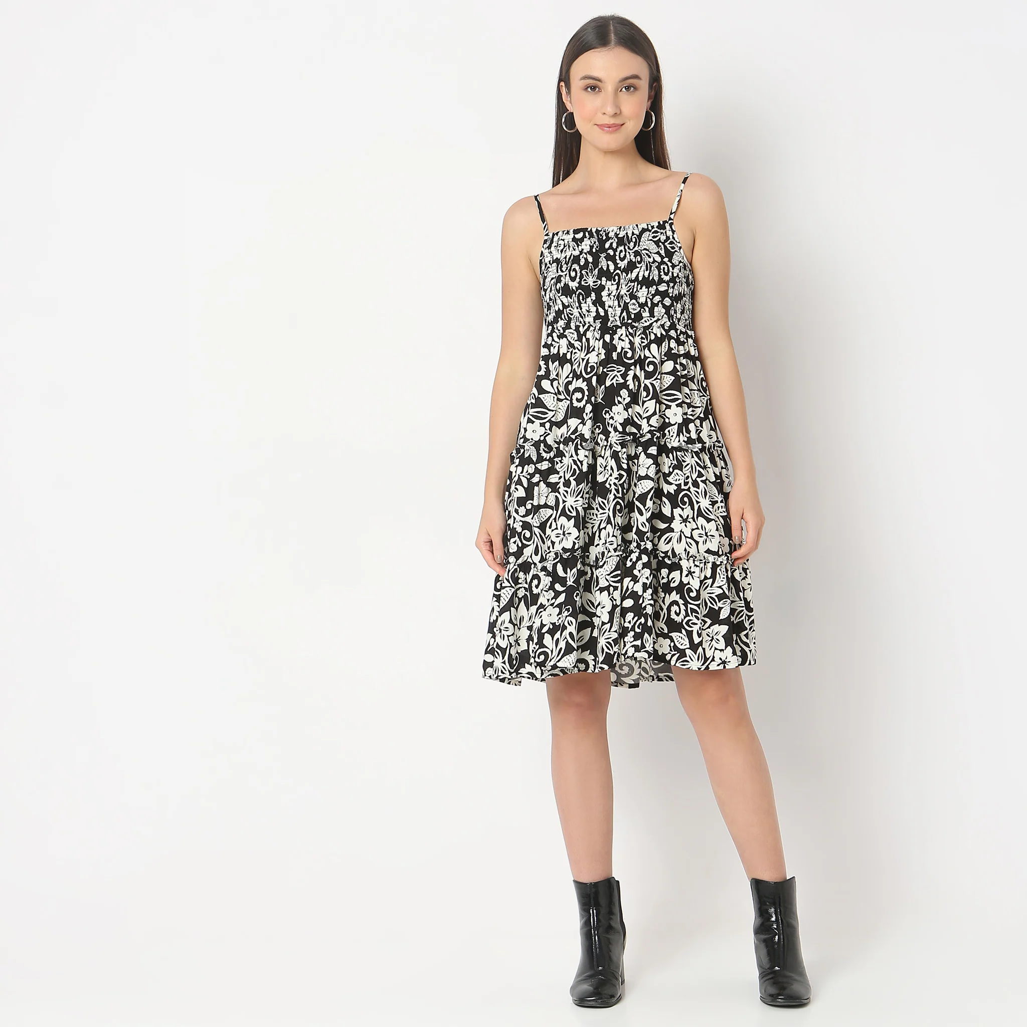 Flare Fit Printed Dress - Image 2