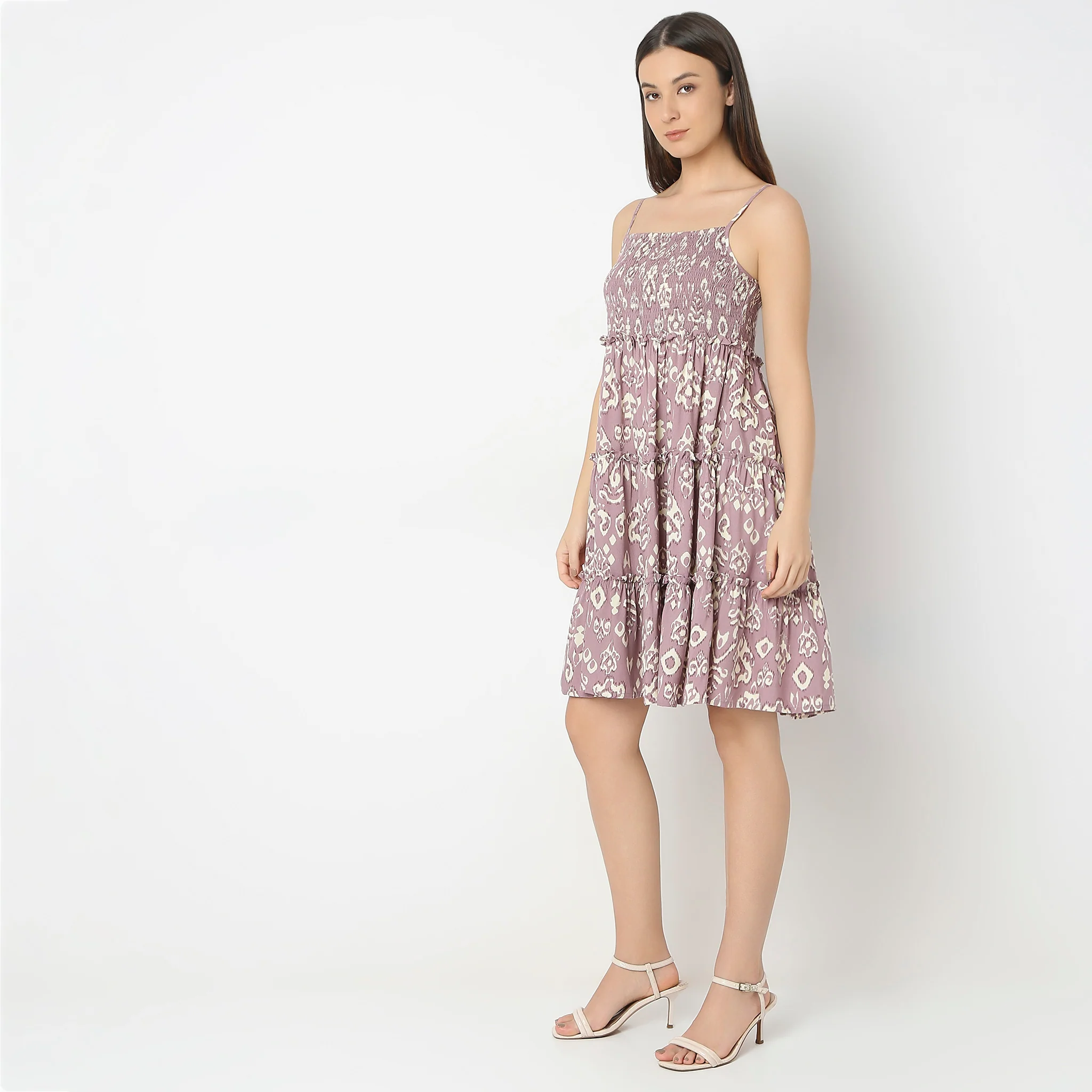 Flare Fit Printed Dress - Image 5