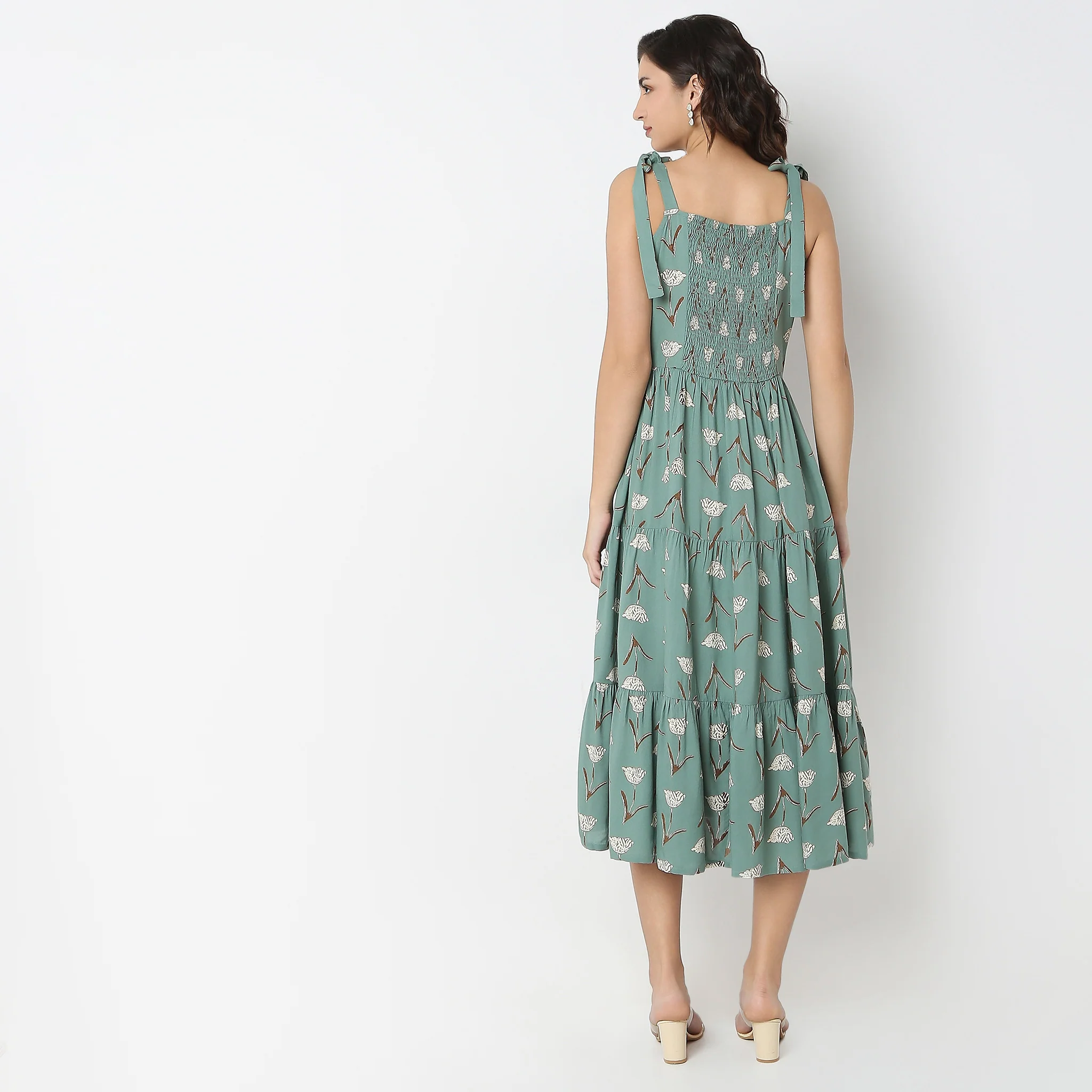 Flare Fit Printed Dress - Image 3