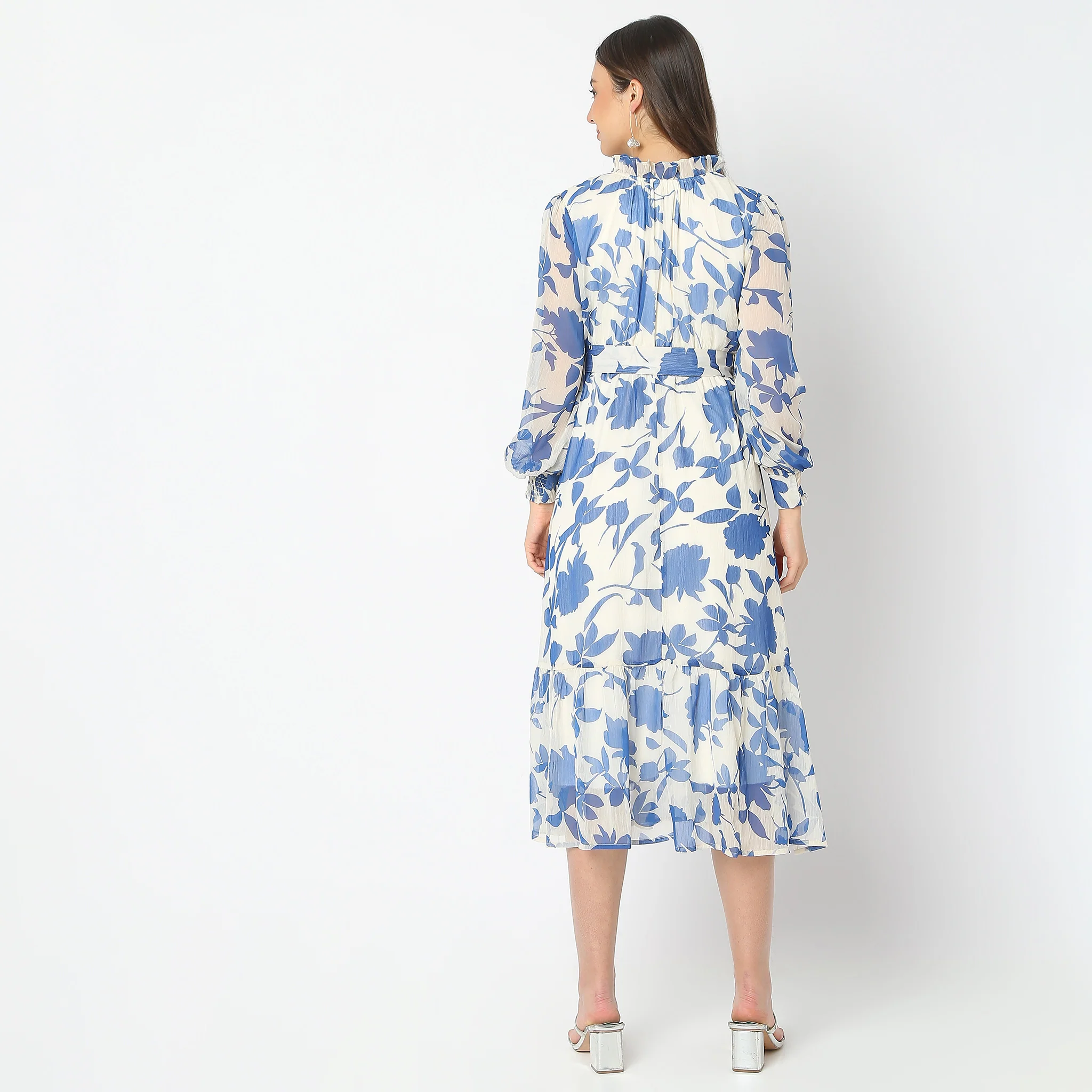 Flare Fit Printed Dress - Image 3