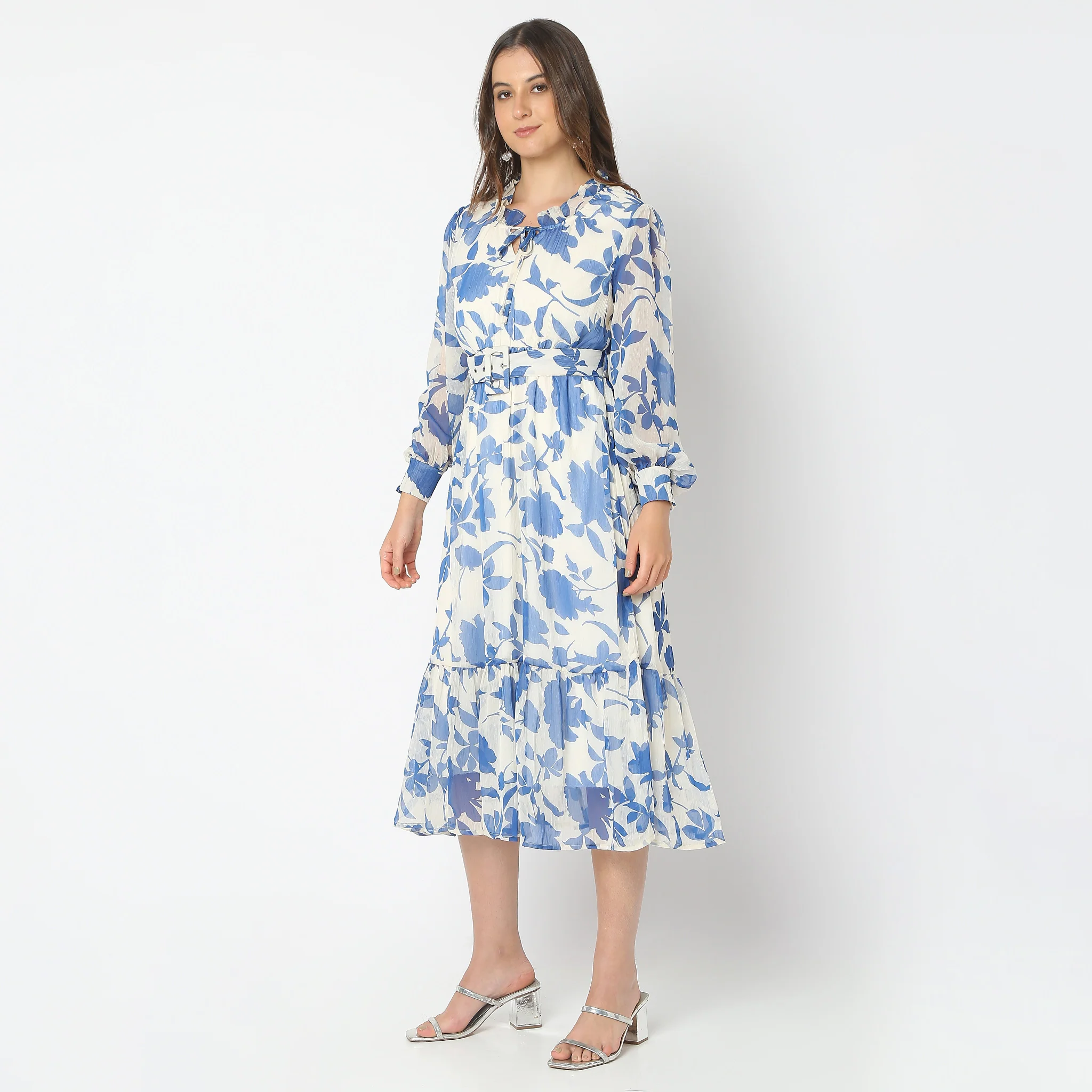 Flare Fit Printed Dress - Image 5