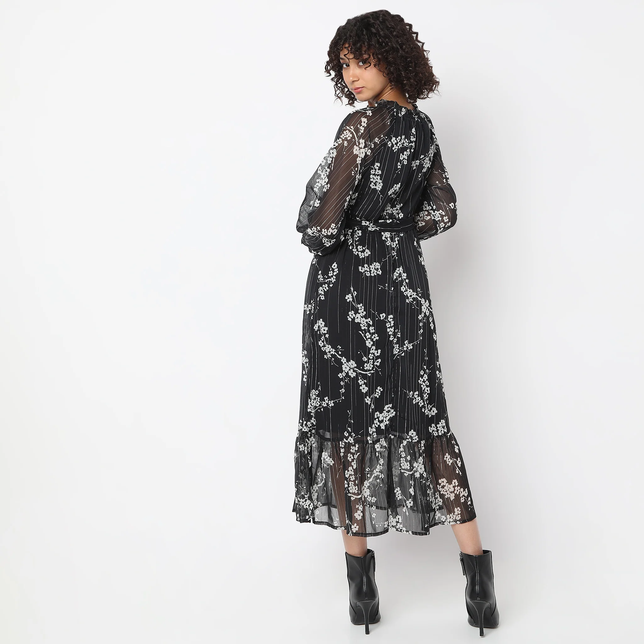 Flare Fit Printed Dress - Image 3