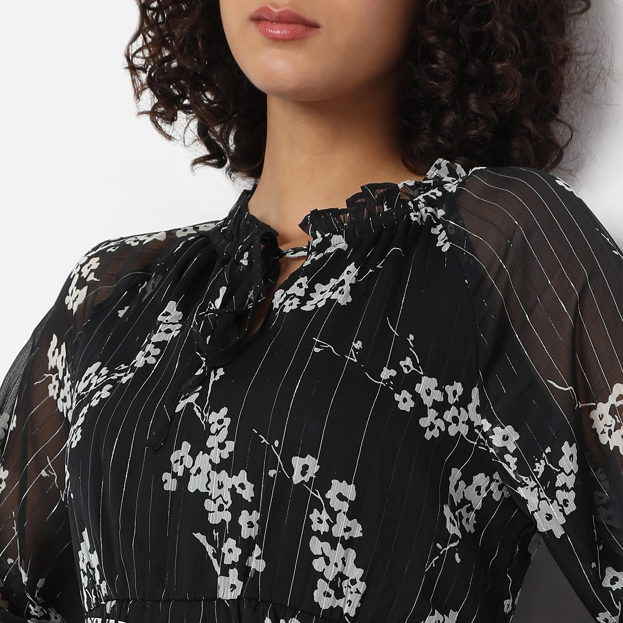 Flare Fit Printed Dress - Image 4