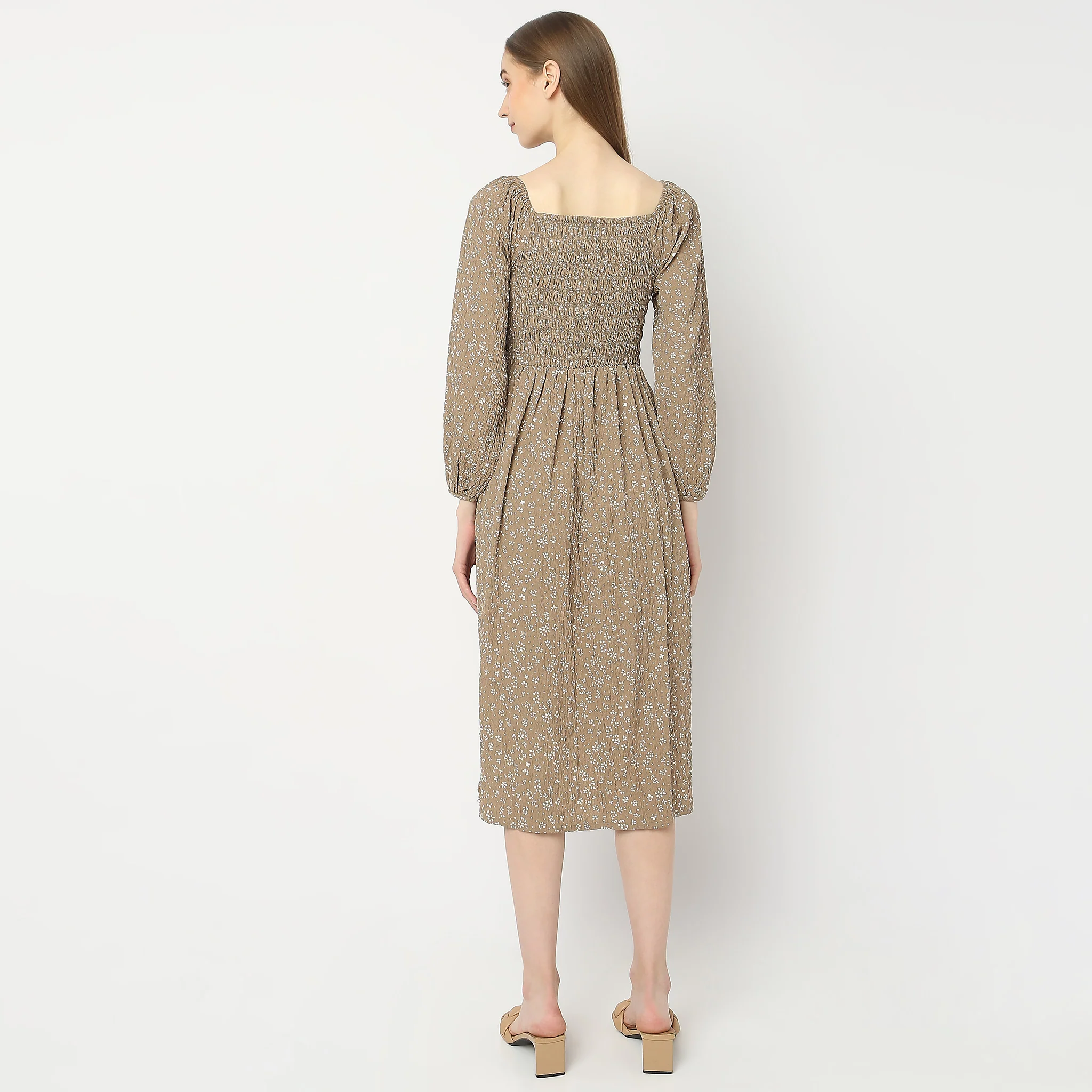 Flare Fit Printed Dress - Image 3