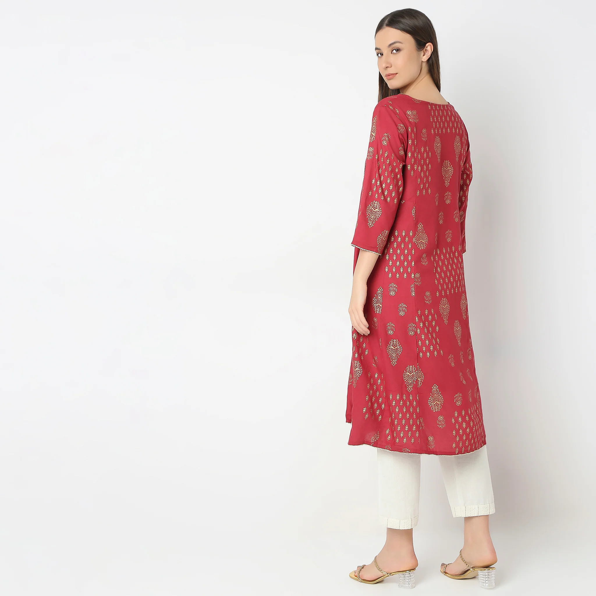 Flare Fit Printed Kurta - Image 3