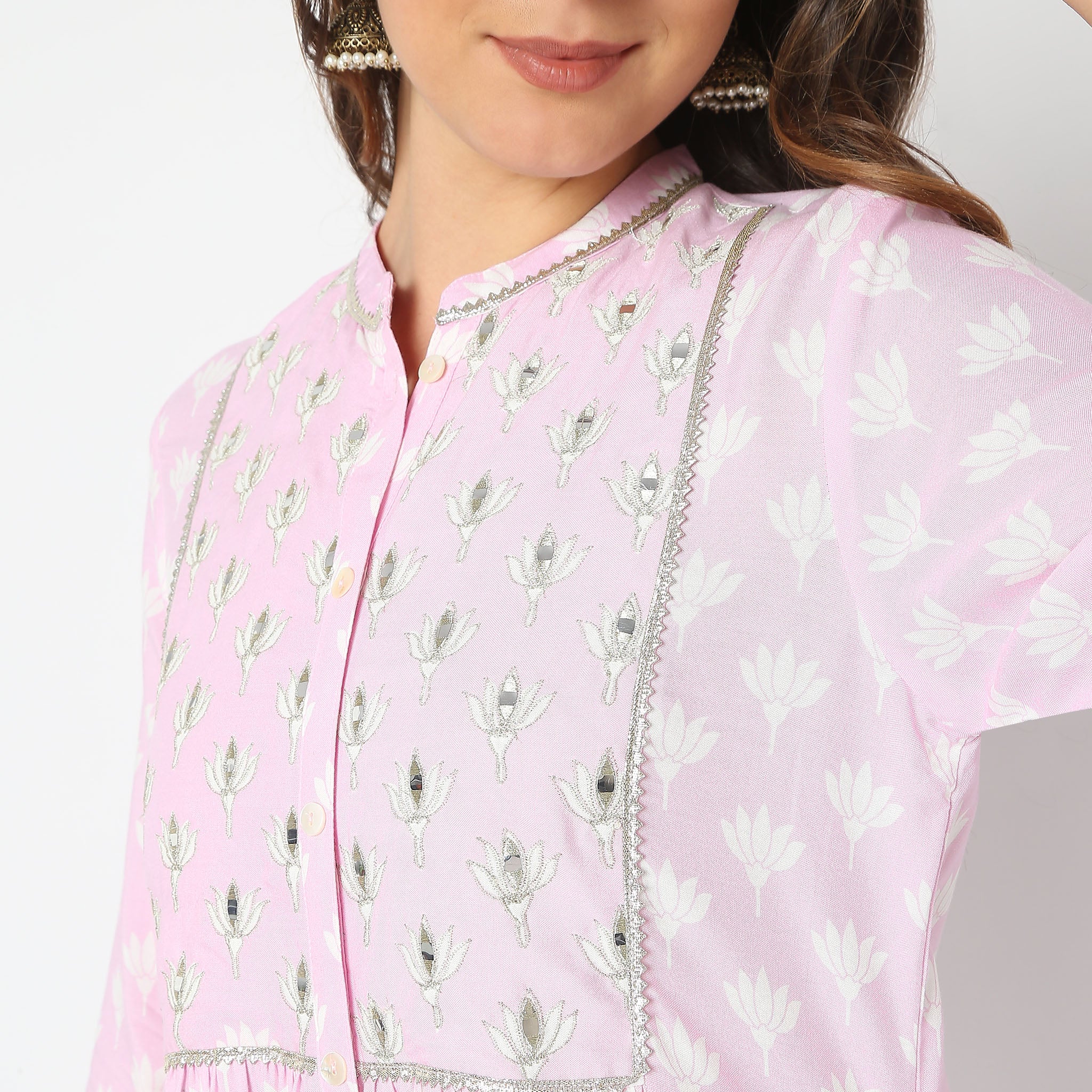 Flare Fit Printed Kurta - Image 4