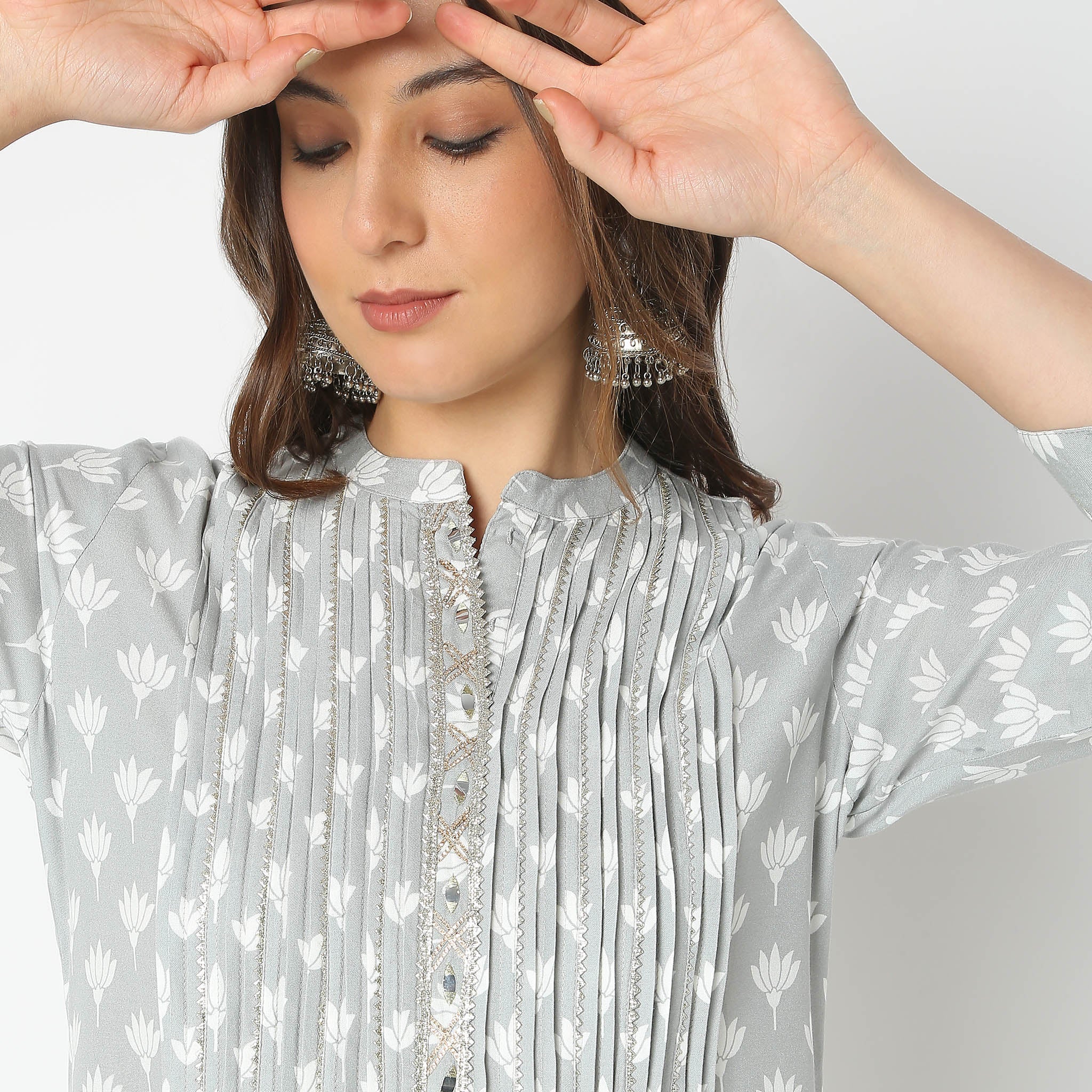 Flare Fit Printed Kurta - Image 4