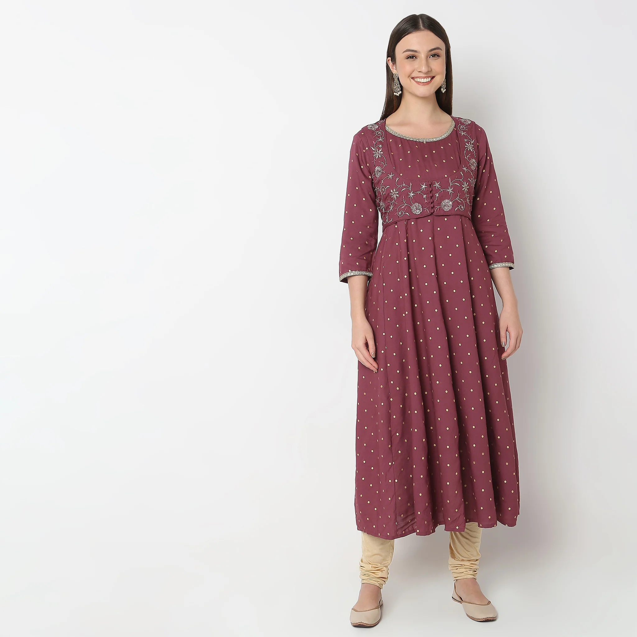 Flare Fit Printed Kurta - Image 2
