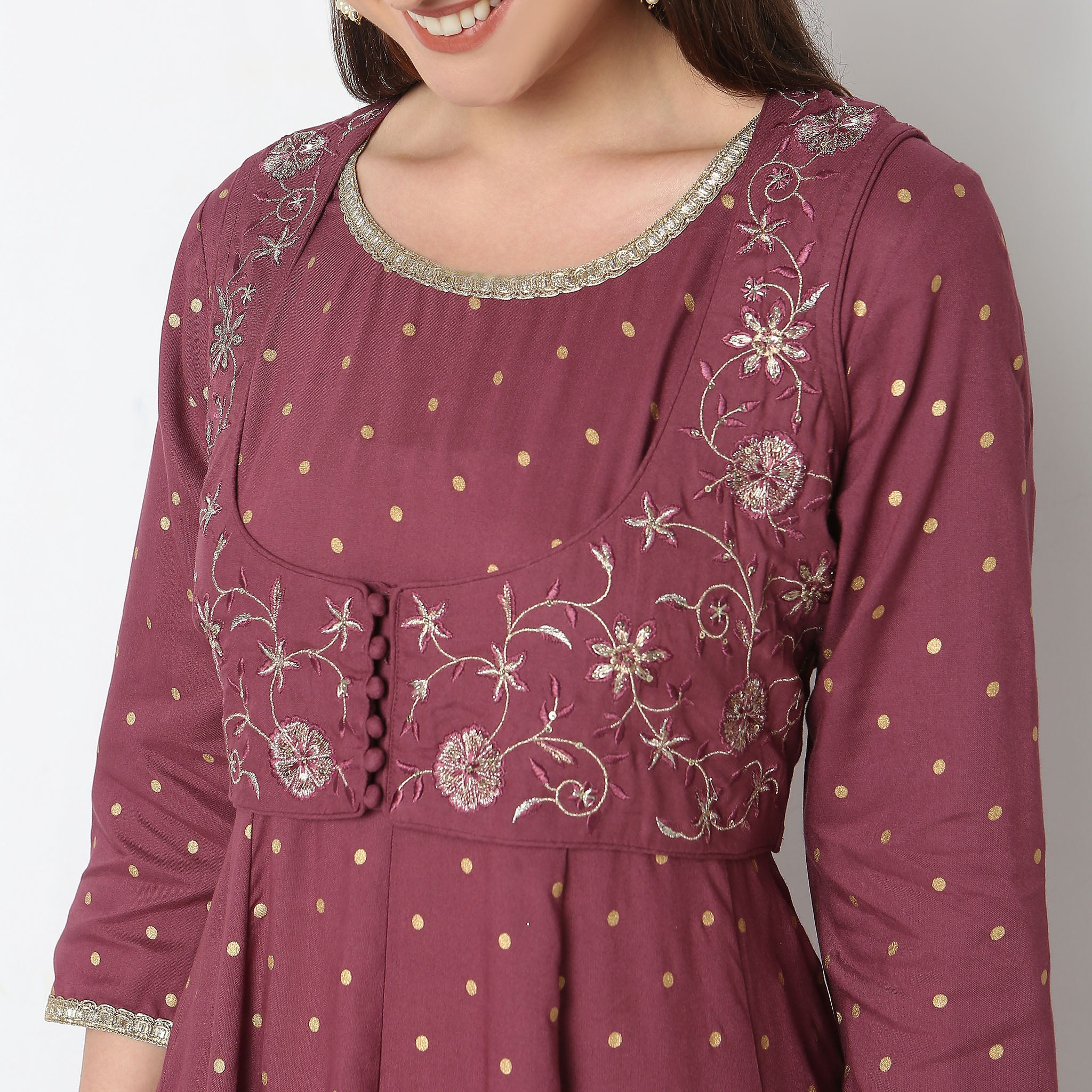 Flare Fit Printed Kurta - Image 4