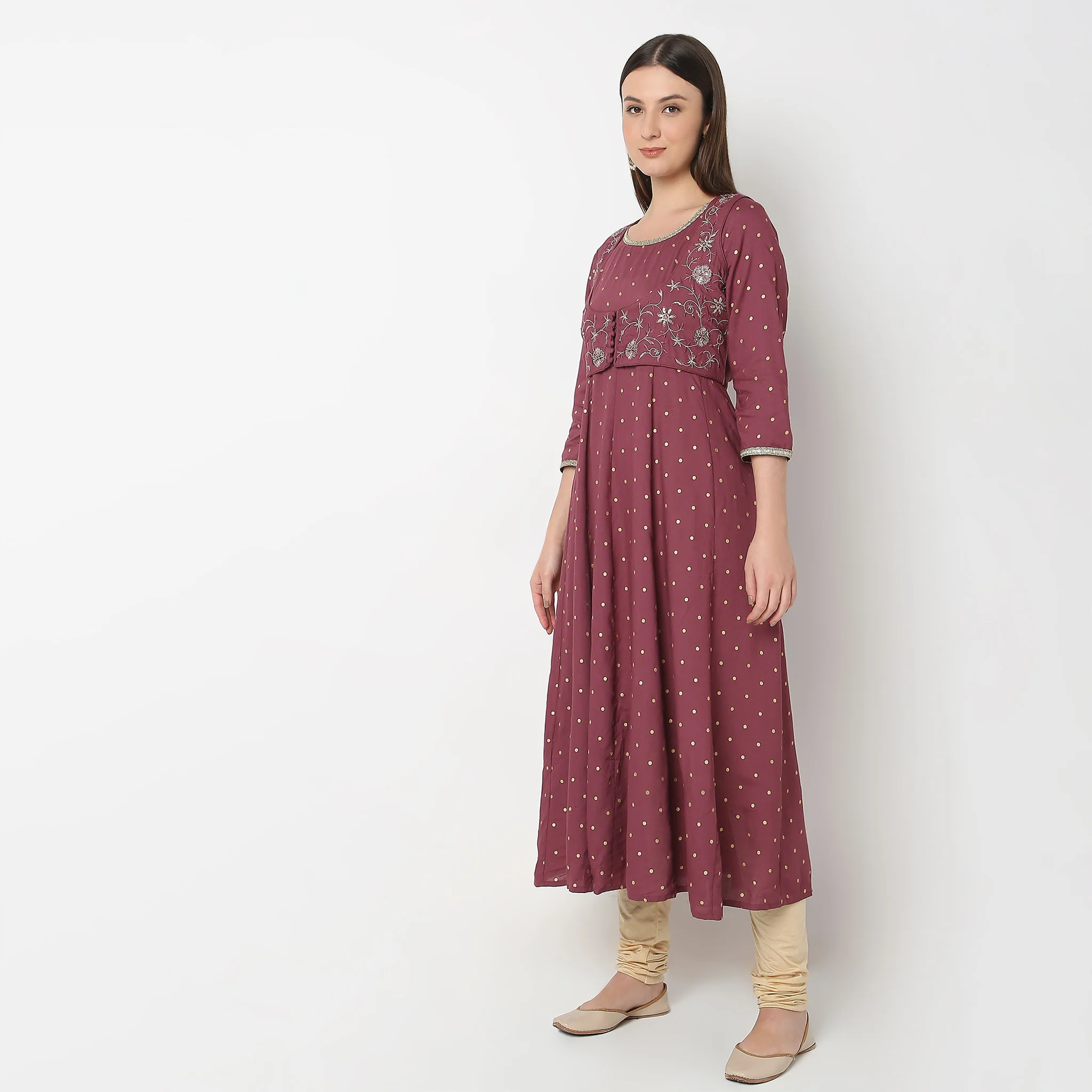Flare Fit Printed Kurta - Image 5