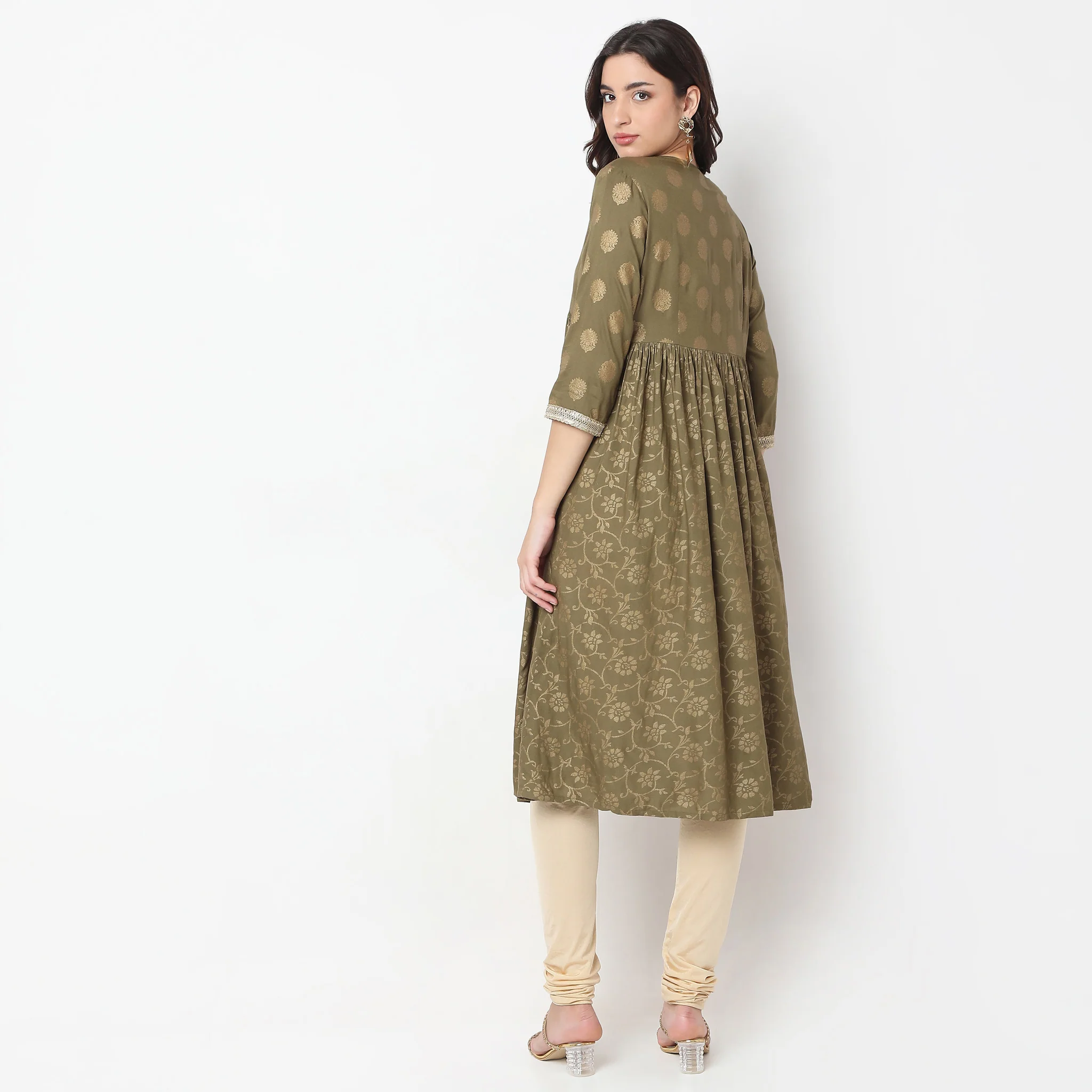 Flare Fit Printed Kurta - Image 3