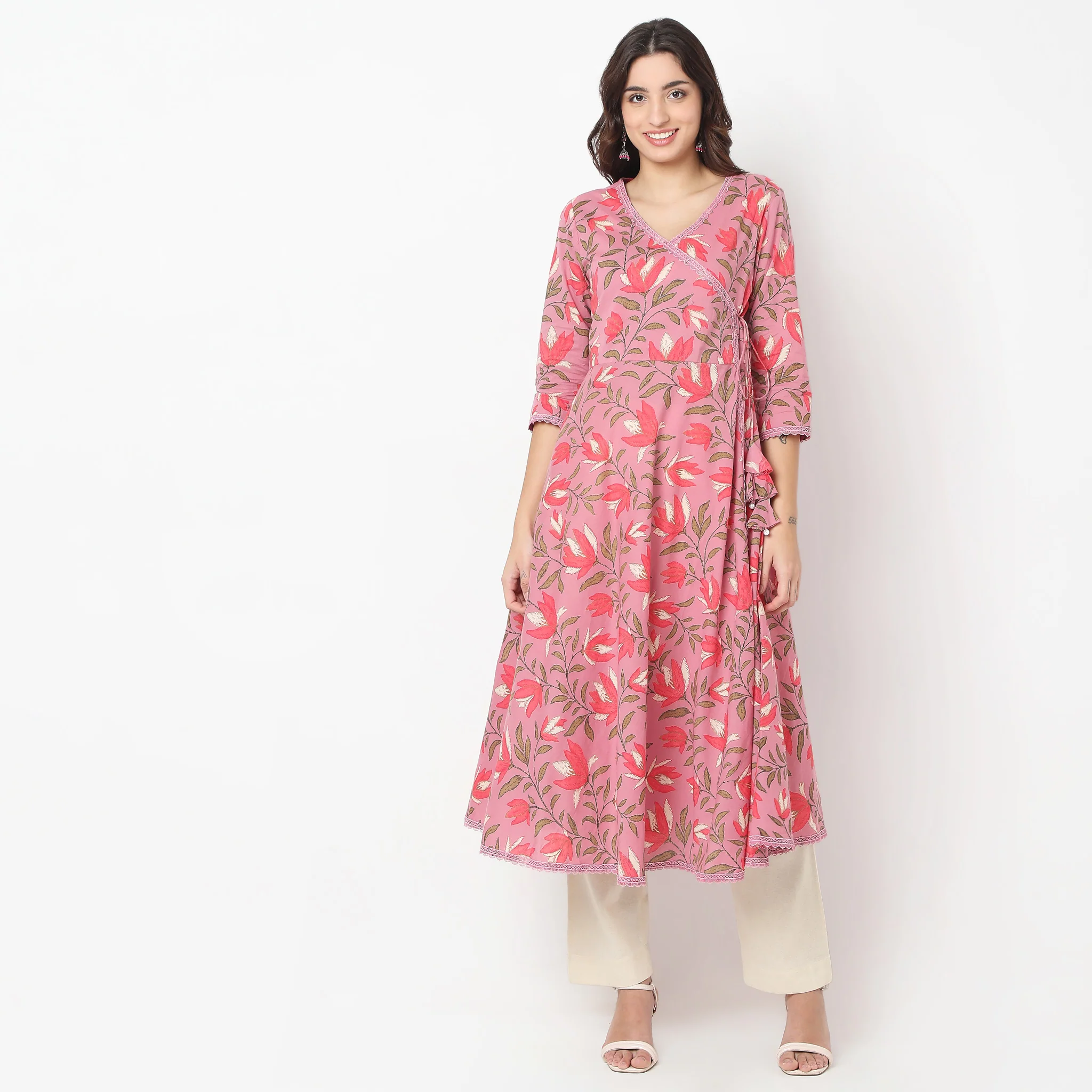 Flare Fit Printed Kurta - Image 2