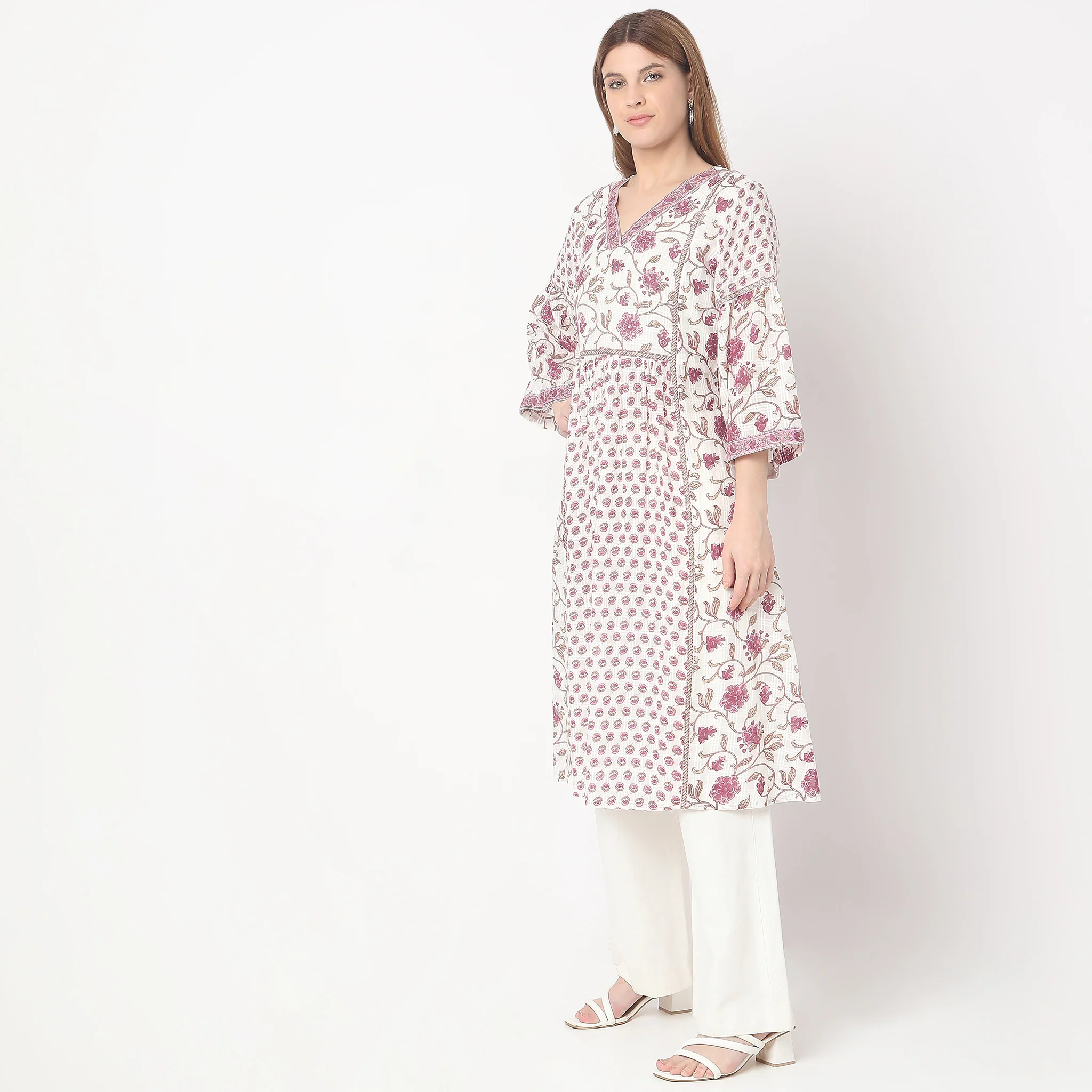 Flare Fit Printed Kurta - Image 5