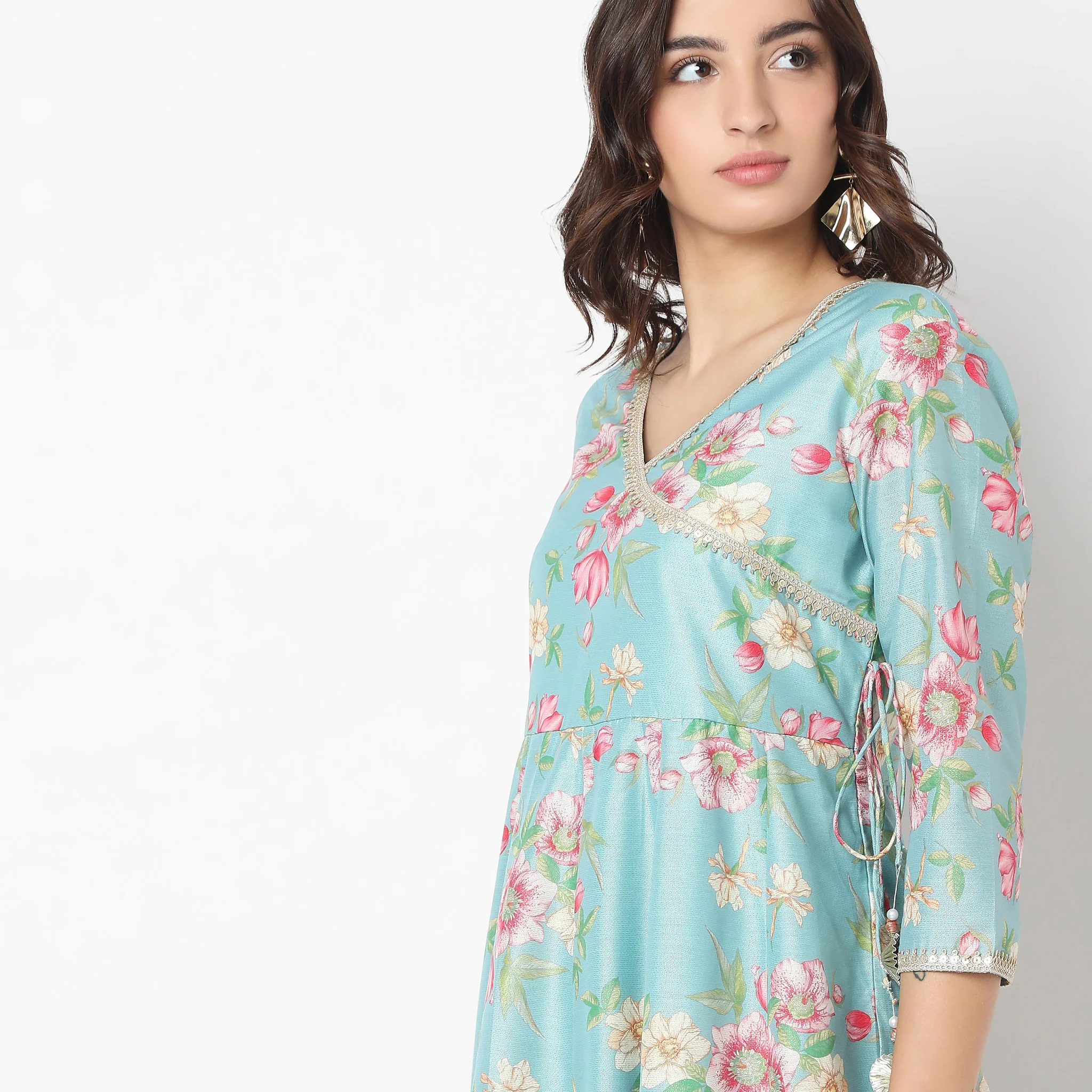 Flare Fit Printed Kurta - Image 4