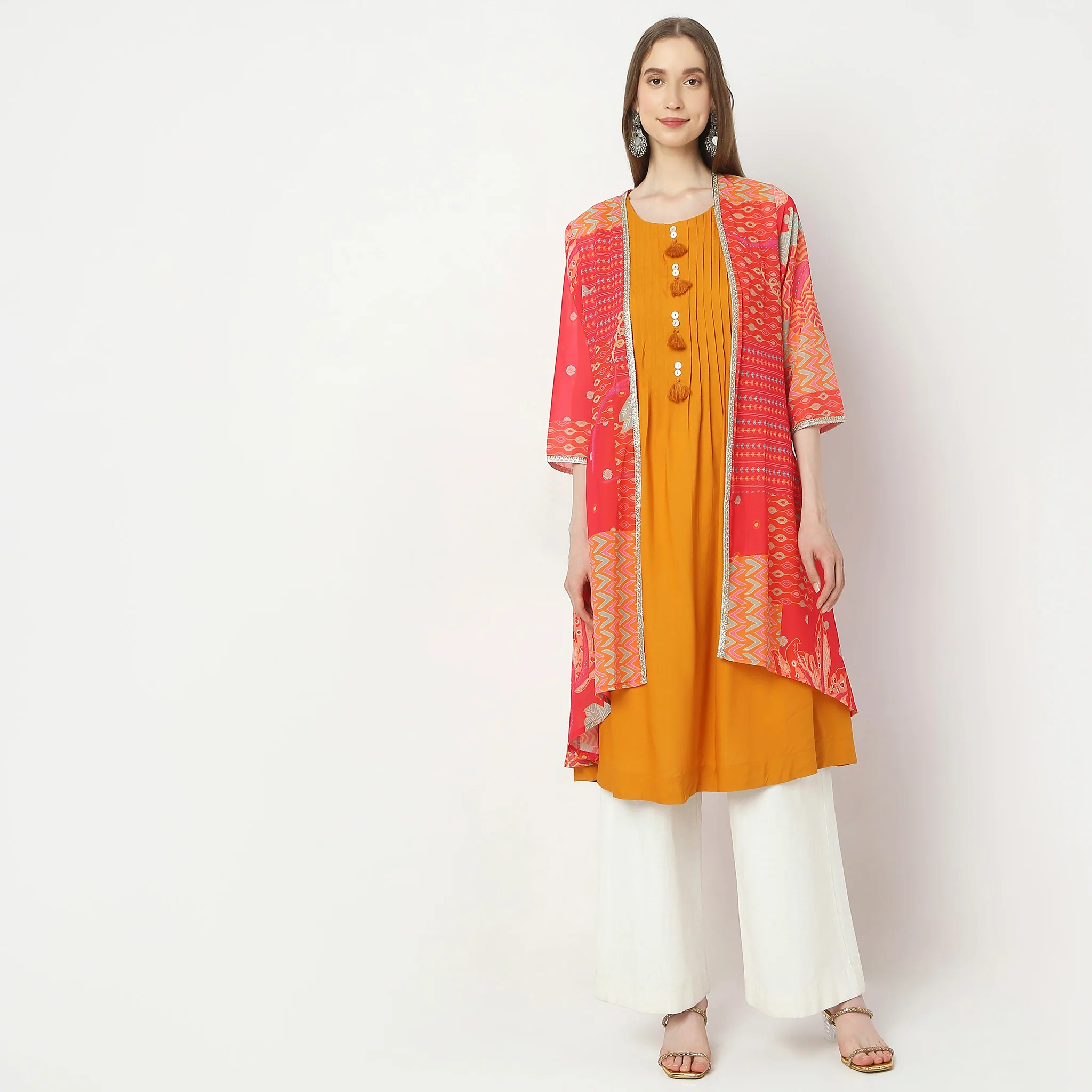 Flare Fit Printed Kurta - Image 6