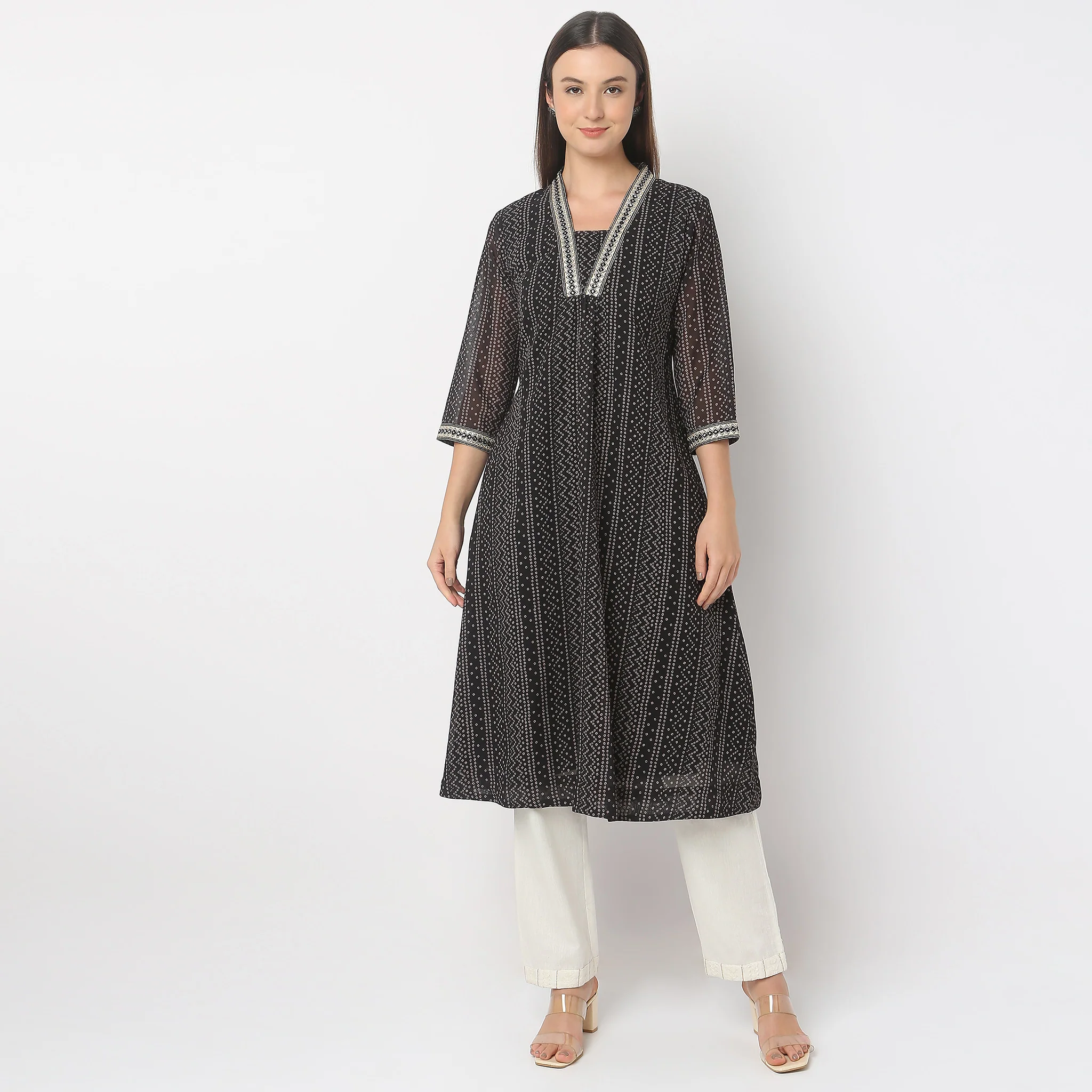Flare Fit Printed Kurta - Image 2
