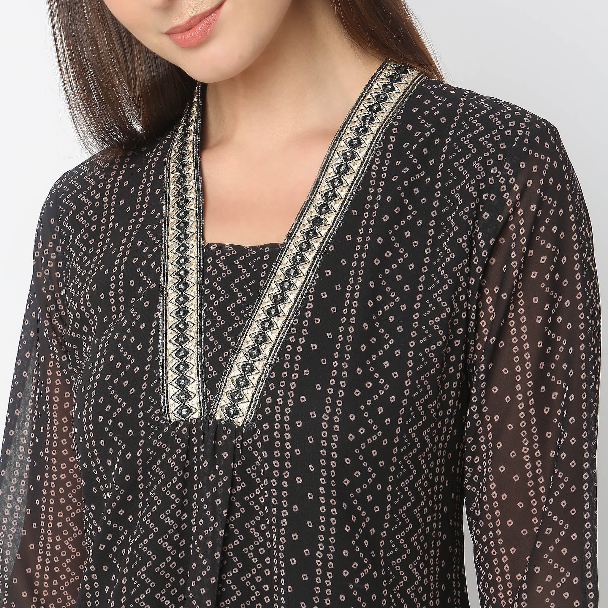Flare Fit Printed Kurta - Image 4