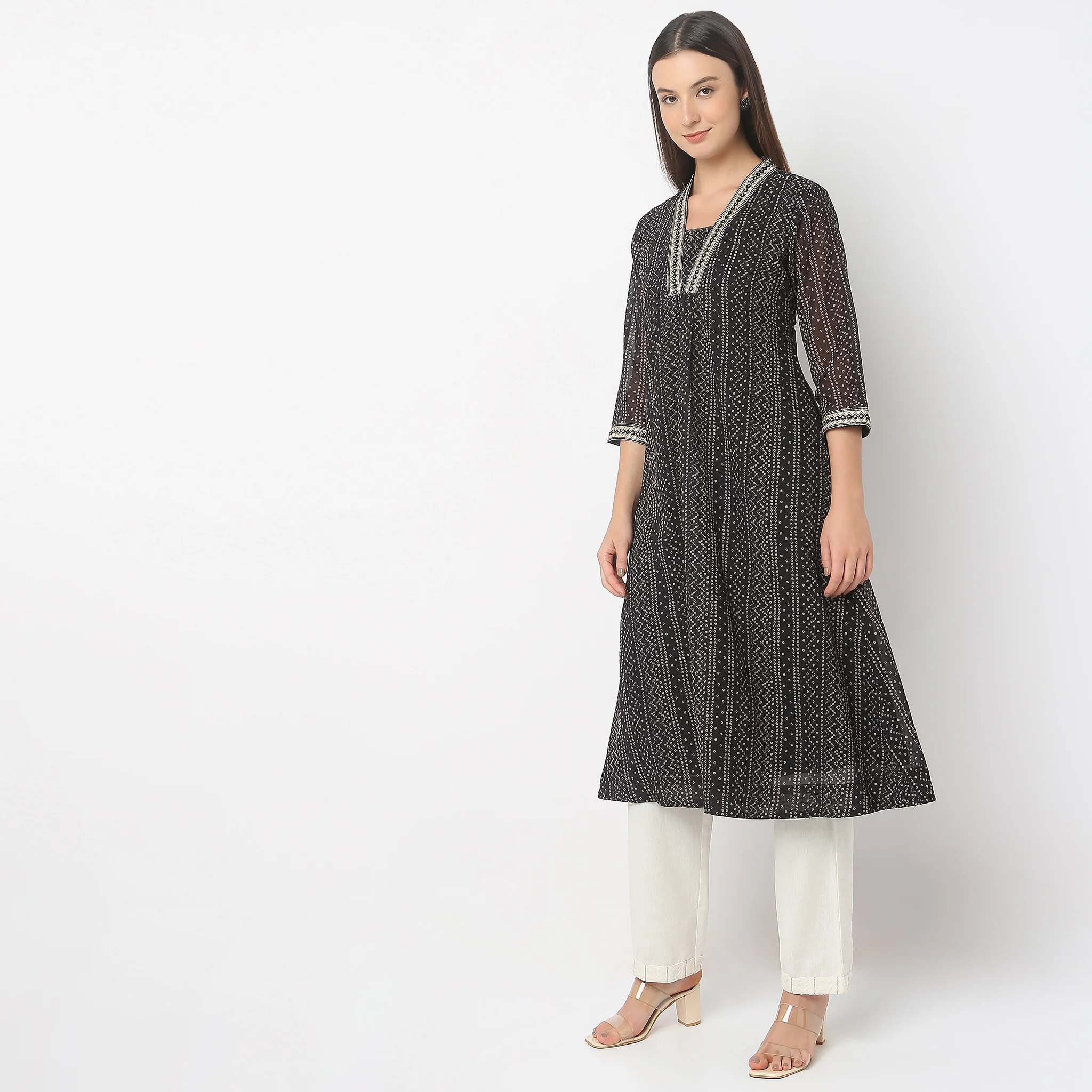 Flare Fit Printed Kurta - Image 5