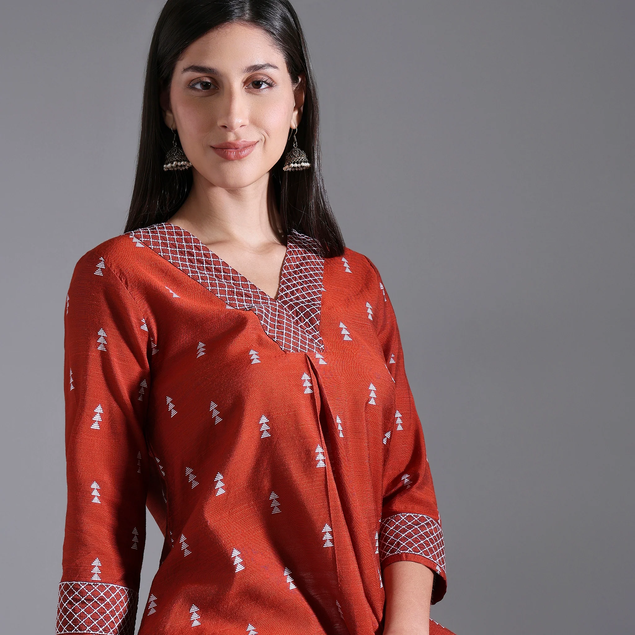 Flare Fit Printed Kurta - Image 4