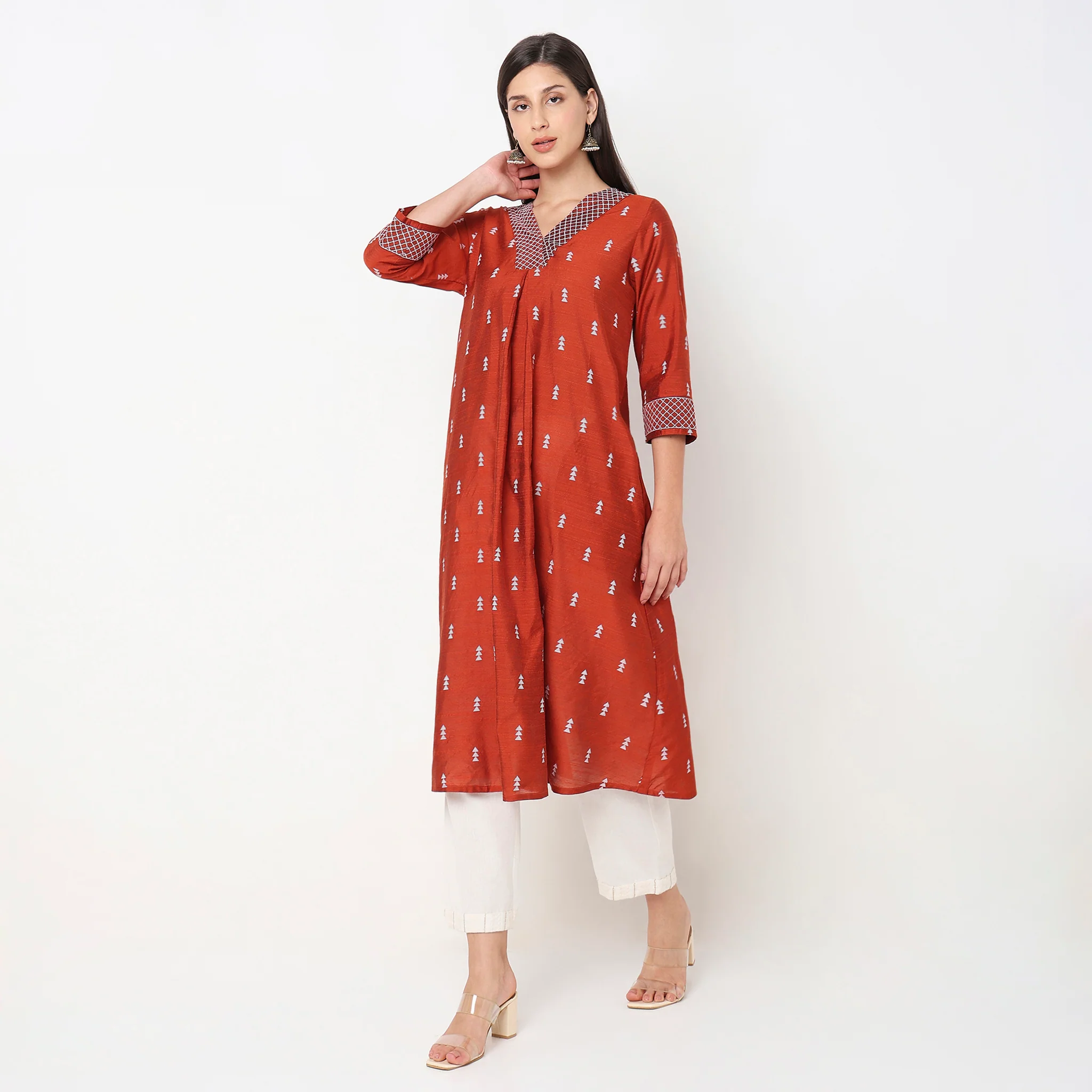 Flare Fit Printed Kurta - Image 5