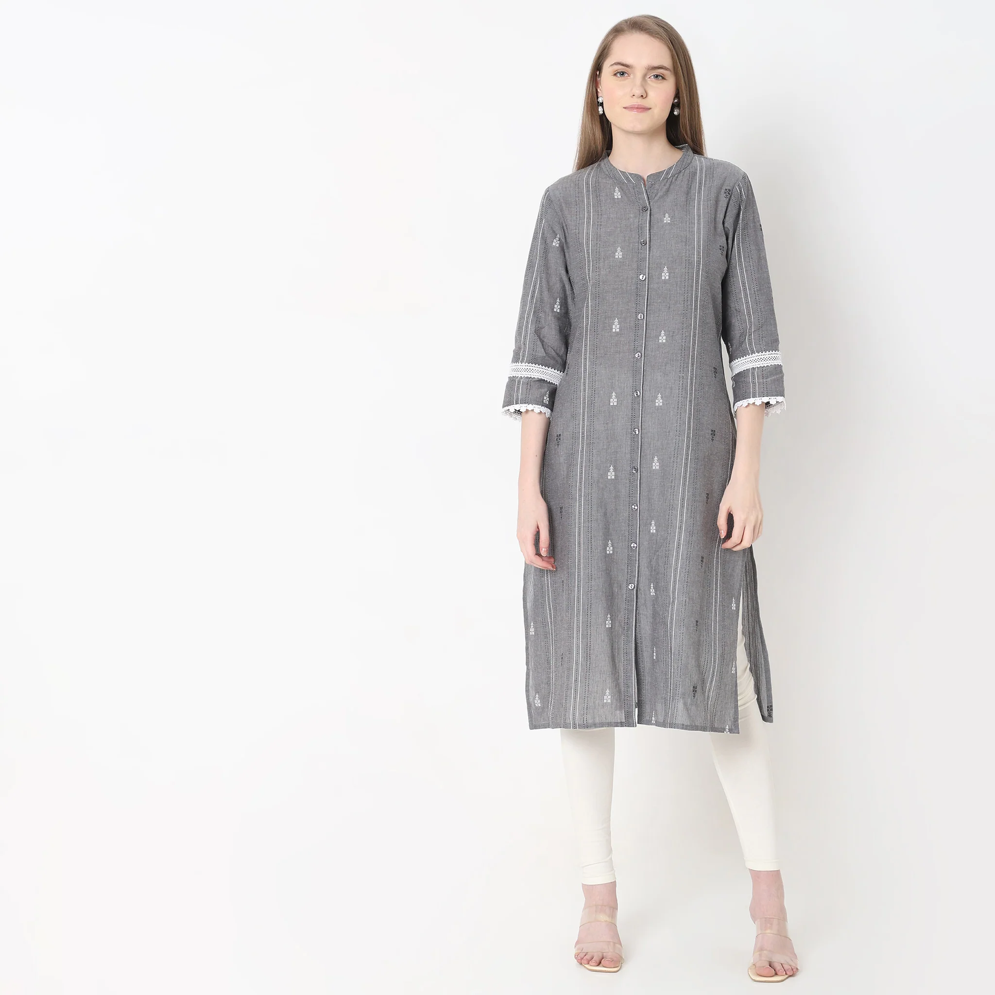 Flare Fit Printed Kurta - Image 2