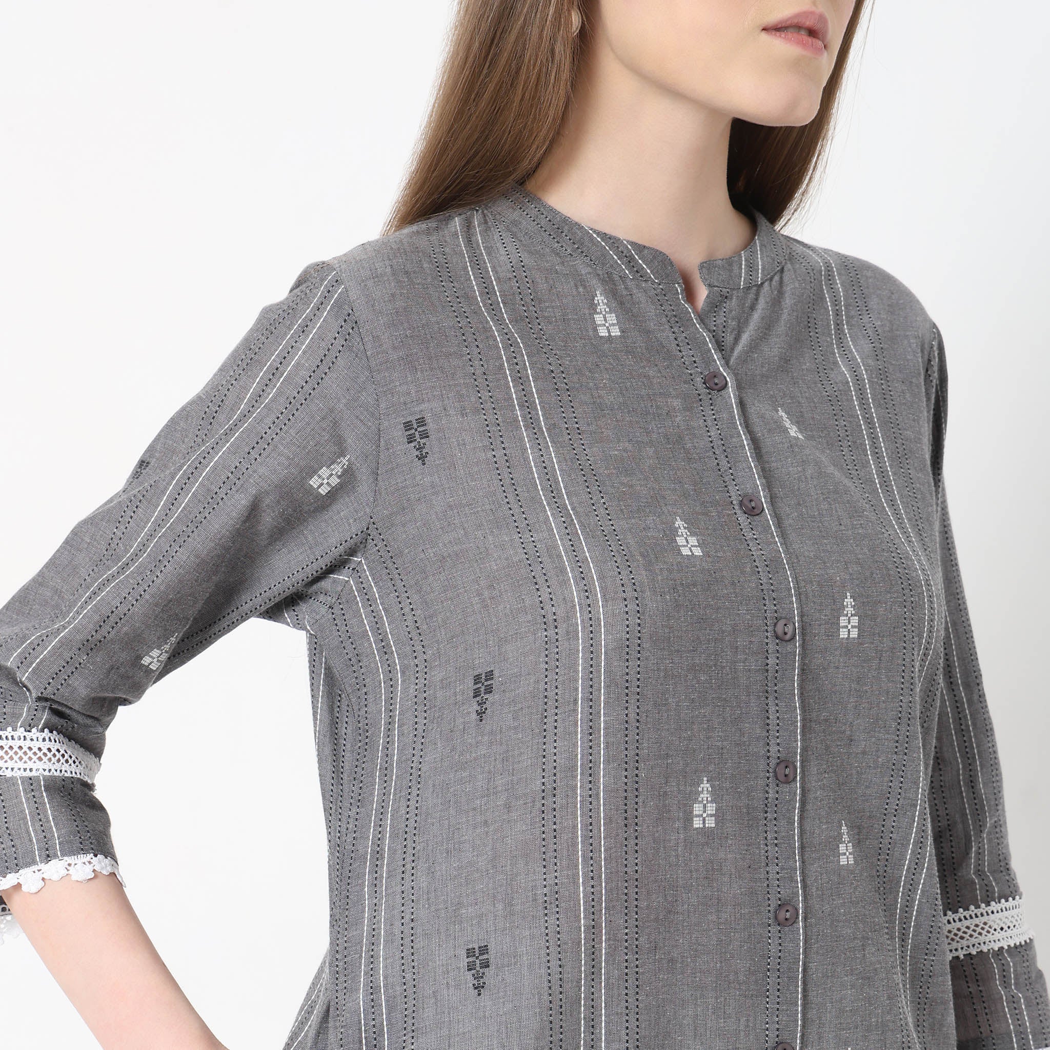 Flare Fit Printed Kurta - Image 4