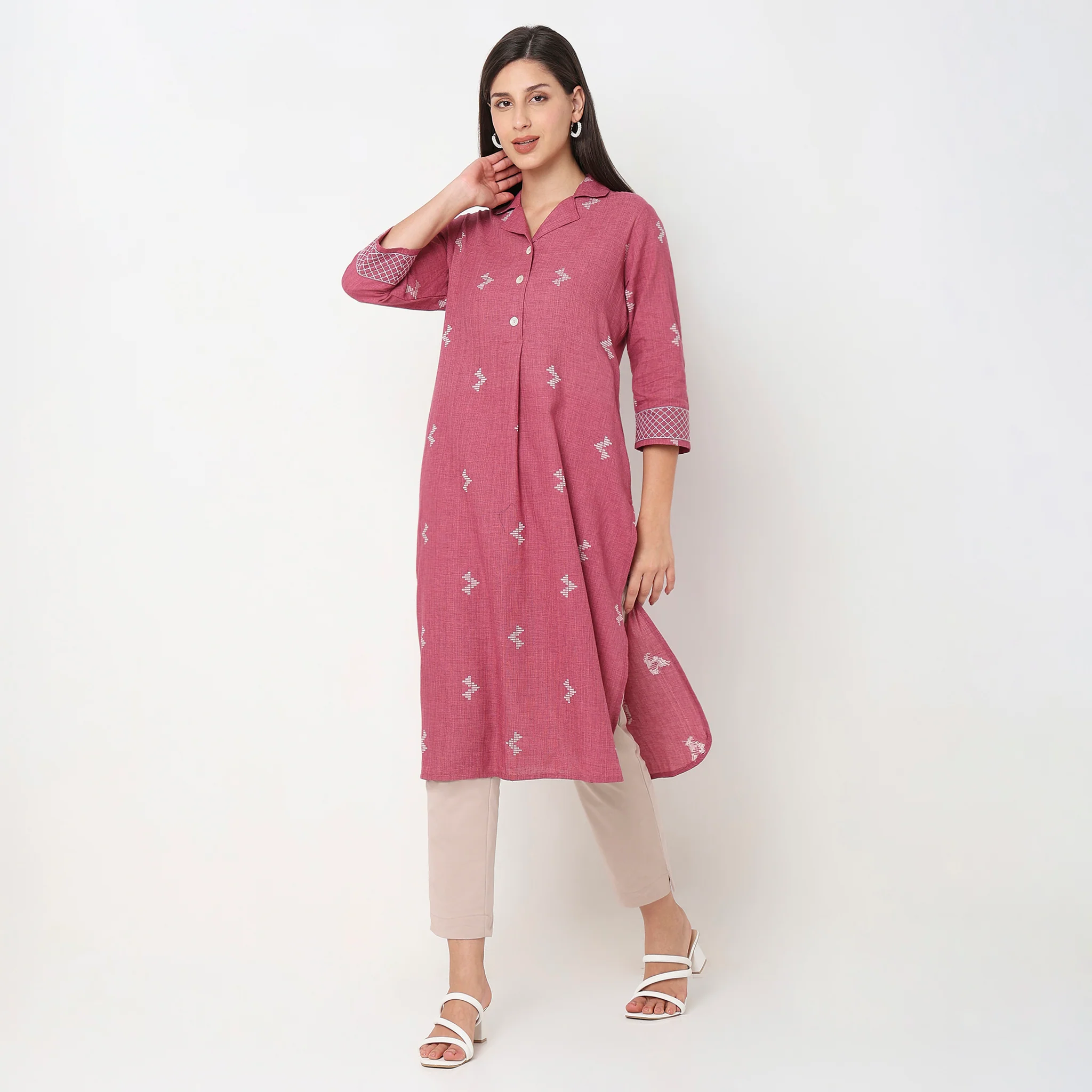 Flare Fit Printed Kurta - Image 10