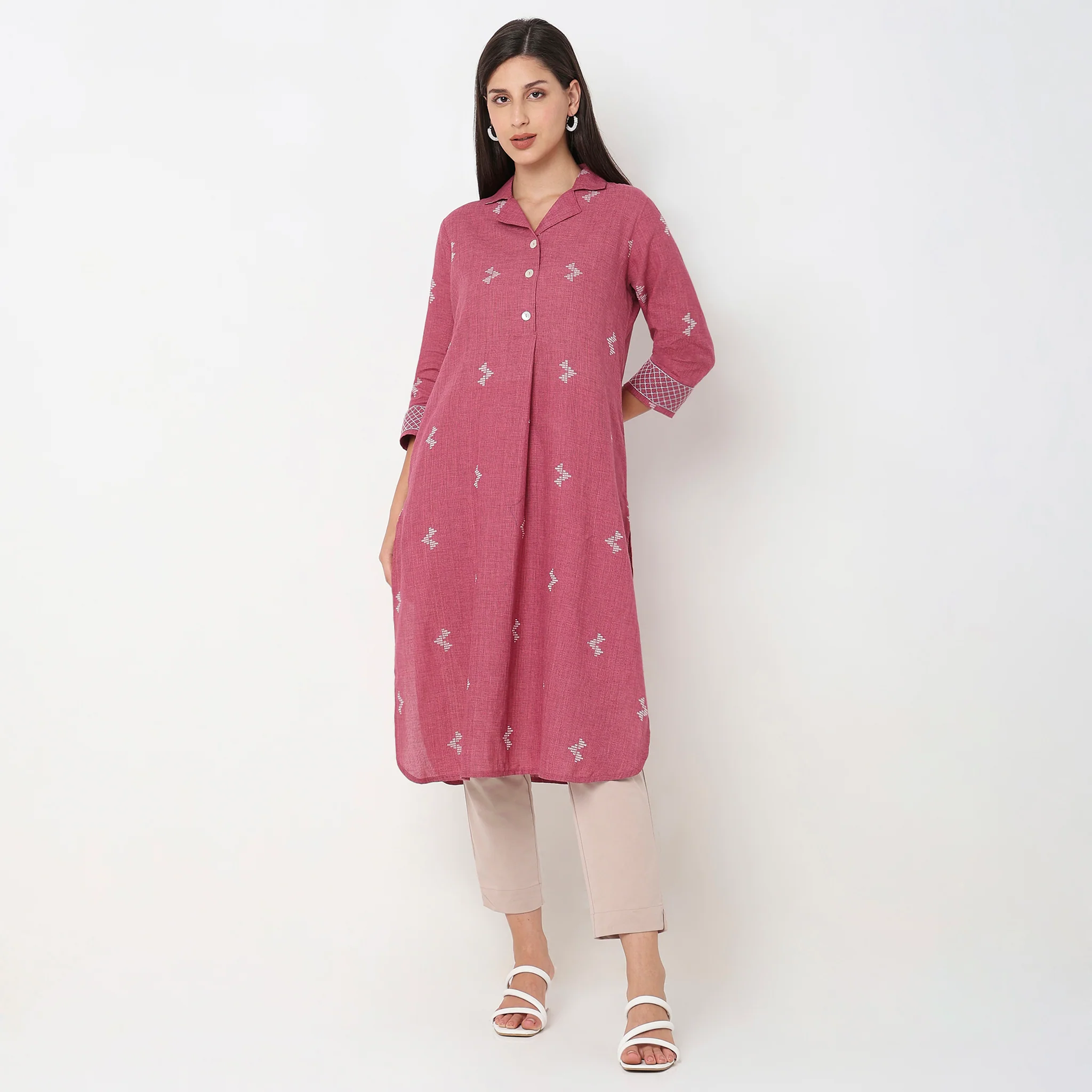 Flare Fit Printed Kurta - Image 7