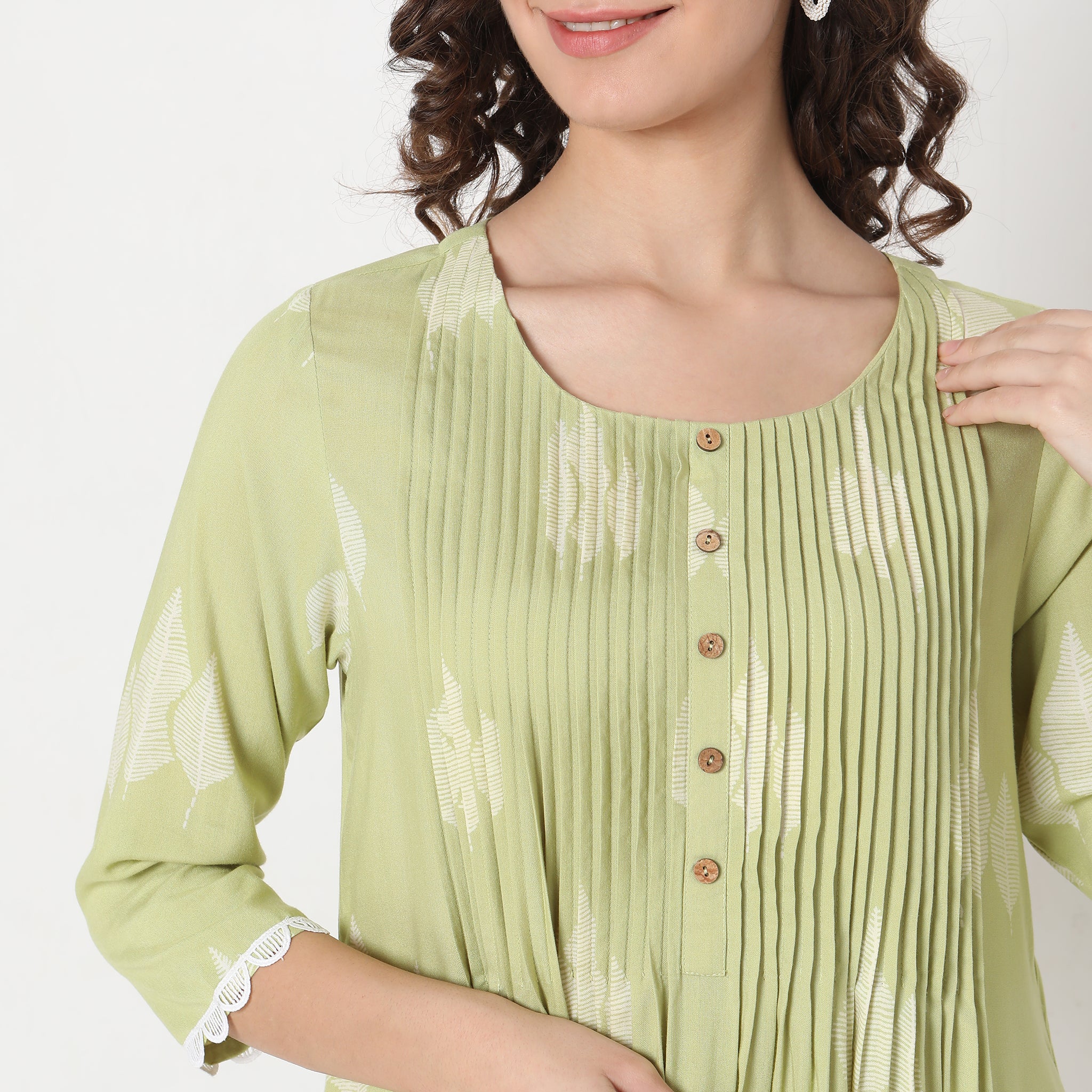 Flare Fit Printed Kurta - Image 4