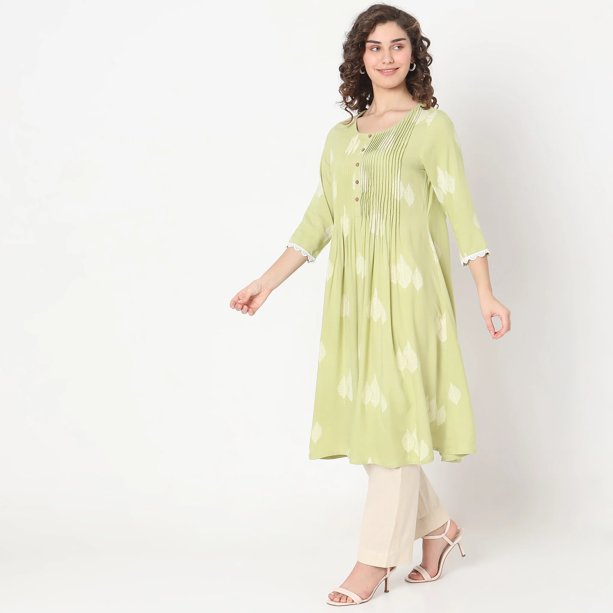 Flare Fit Printed Kurta - Image 5